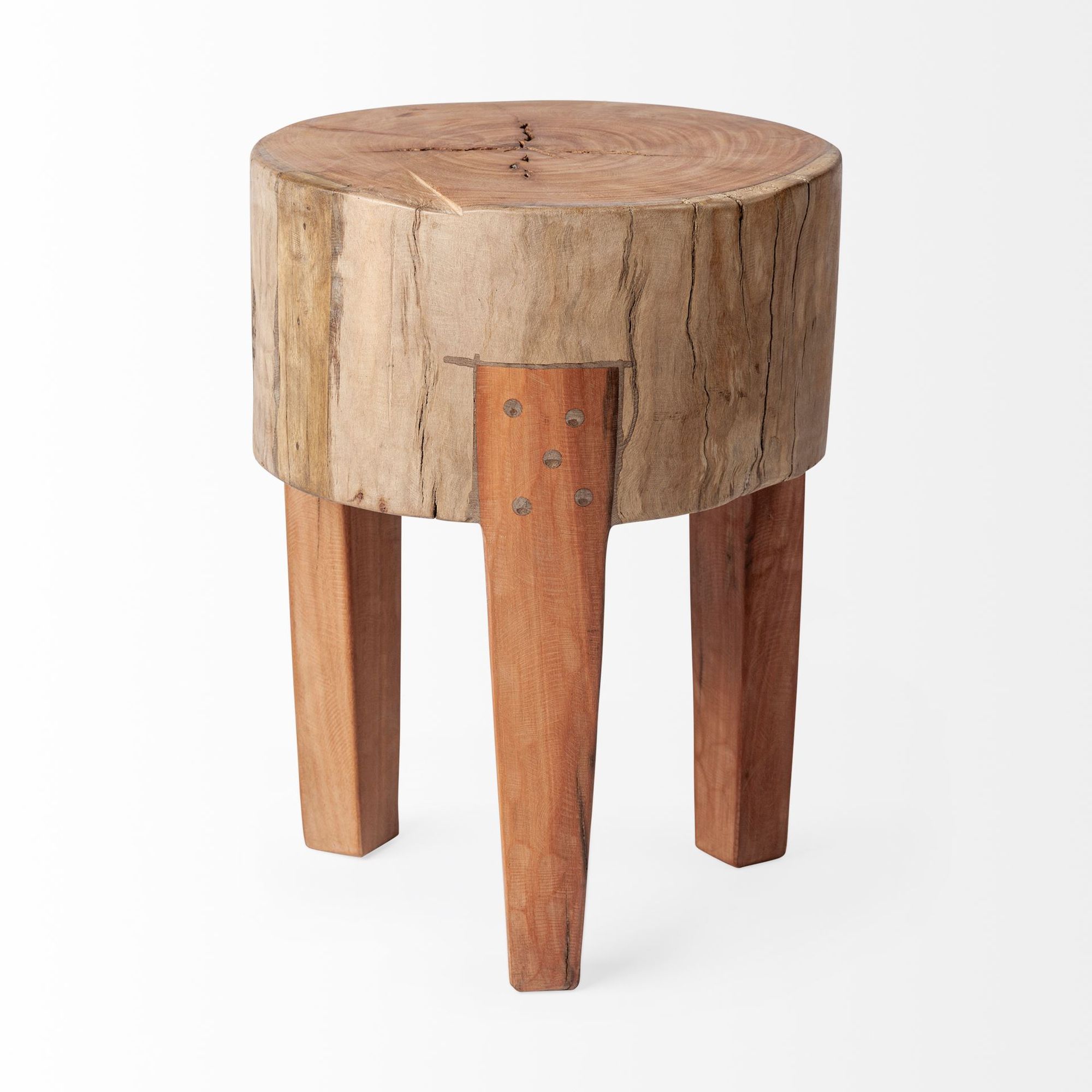 Mercana Asco 18" Stool - Rustic, Wood