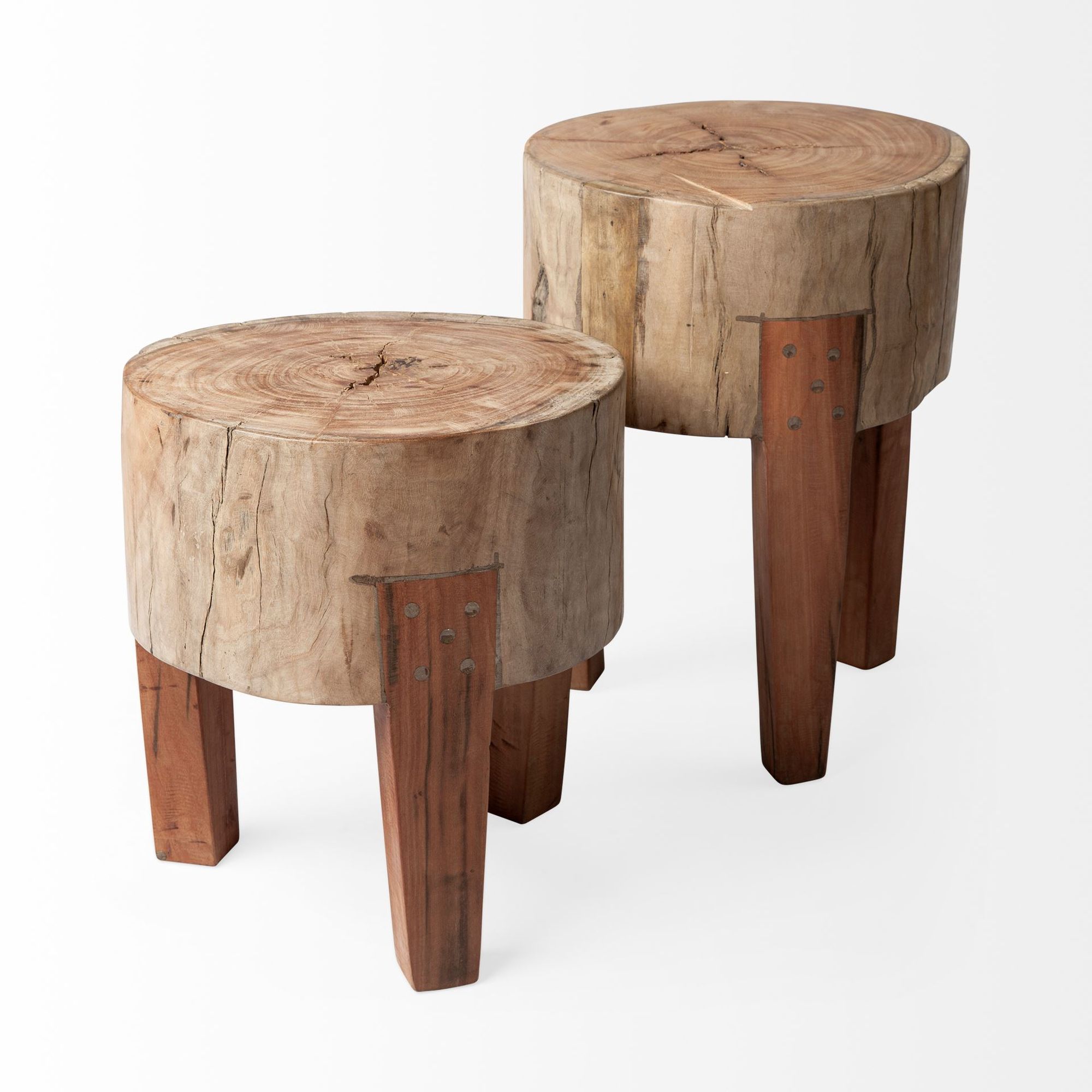 Mercana Asco 18" Stool - Rustic, Wood