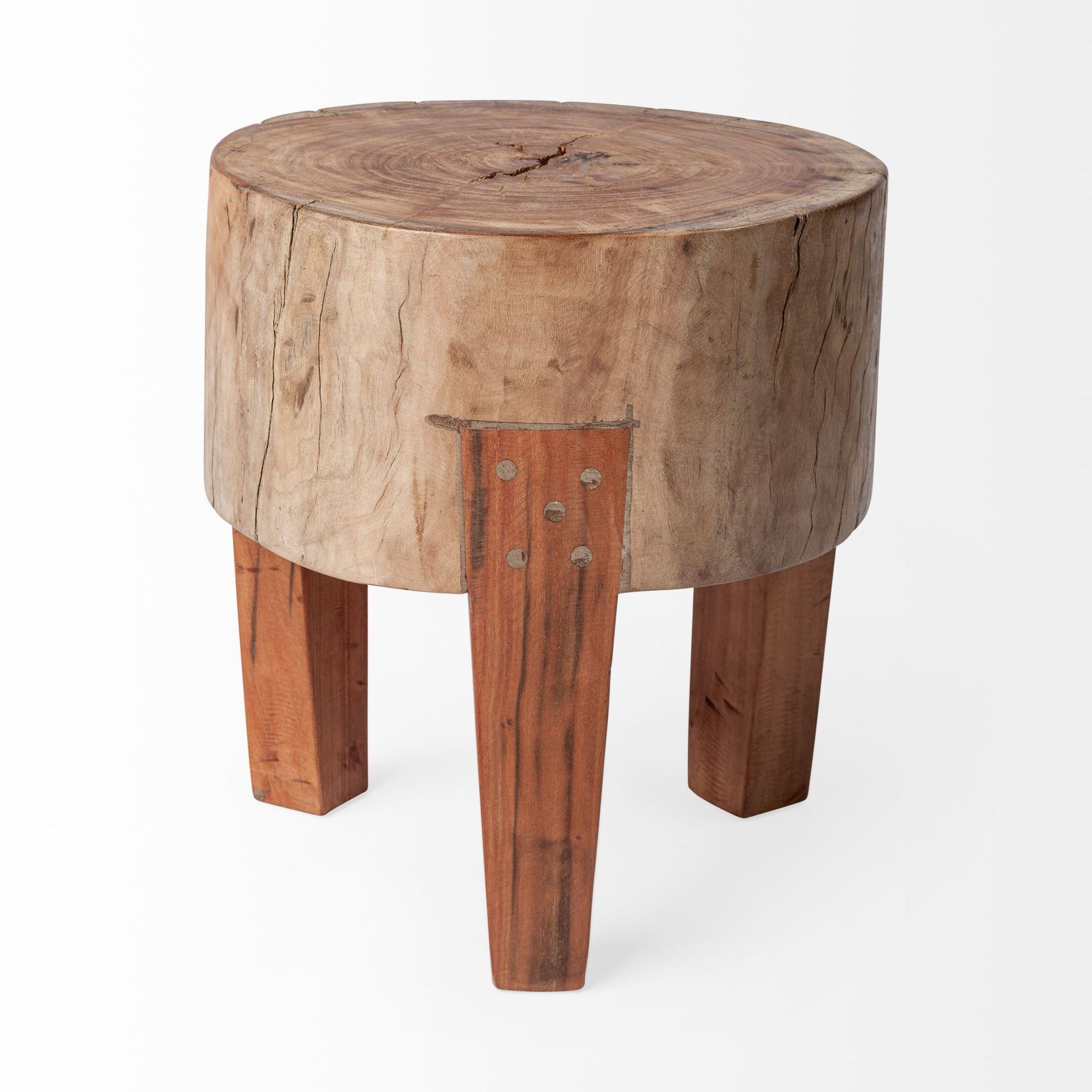 Mercana Asco 15" Stool - Rustic, Wood