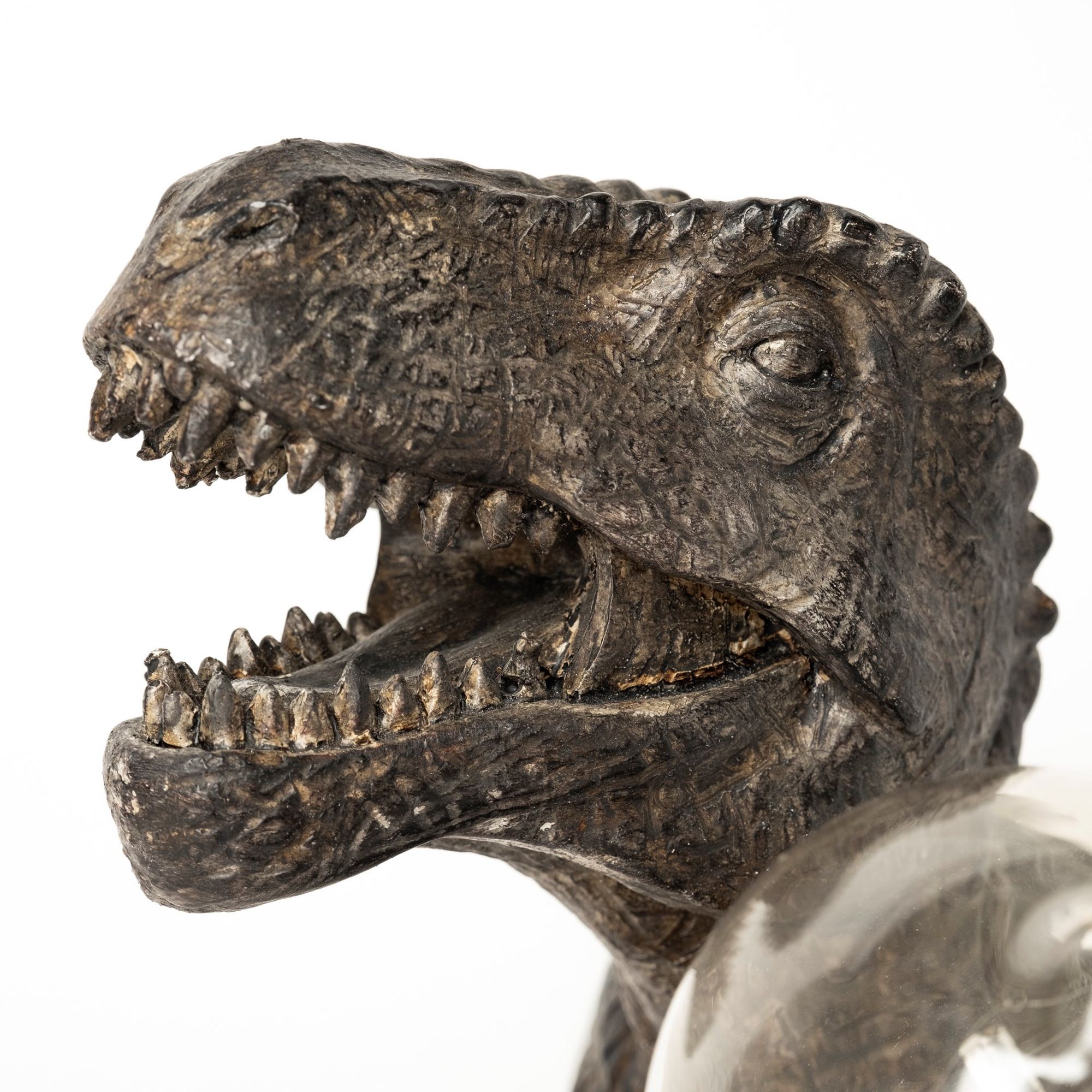 Mercana - Raptor (10.6"H) Dark Tone Resin Tyrannosaurus Rex Table Lamp