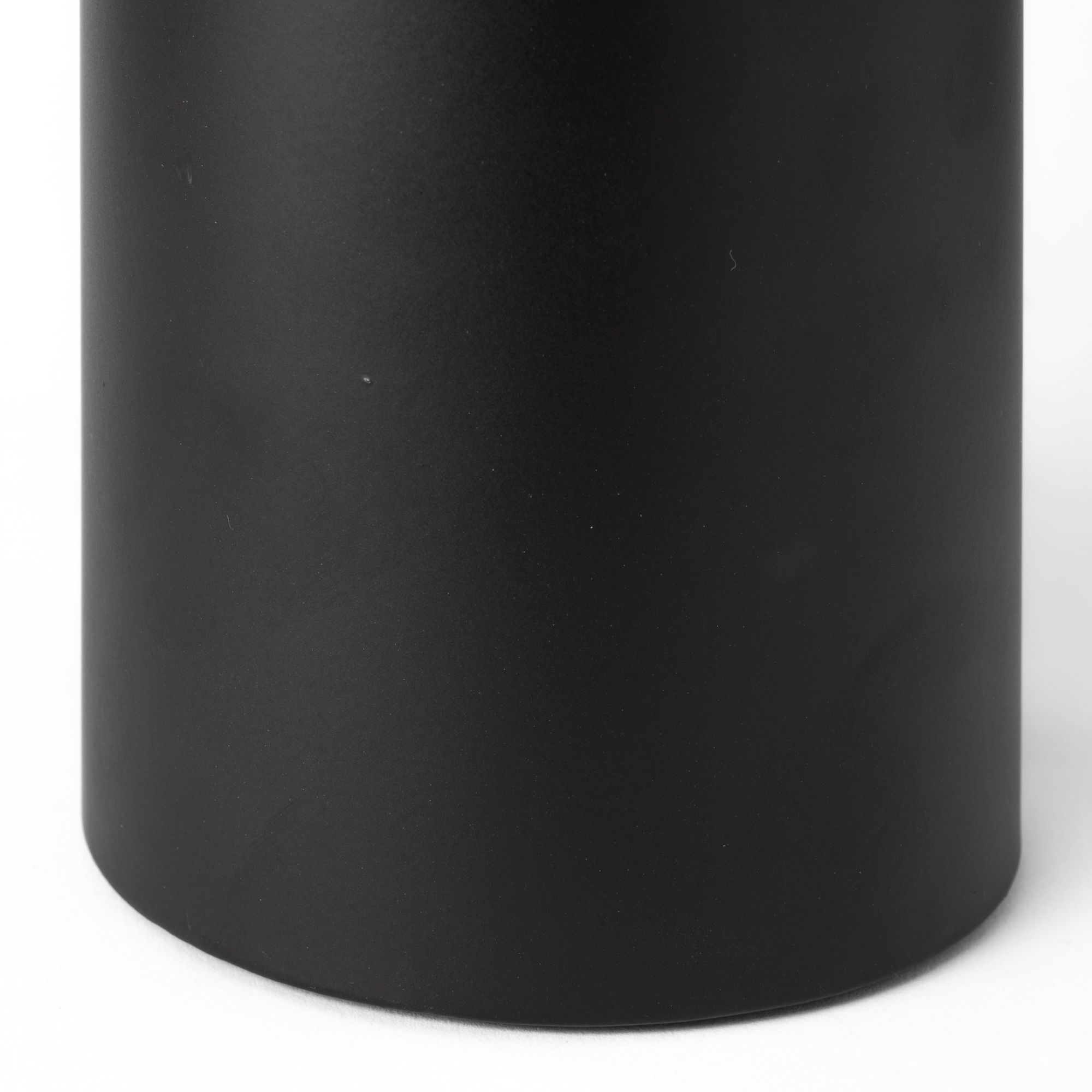 Mercana Alex Small Black Metal Cylindrical Table Candle Holder