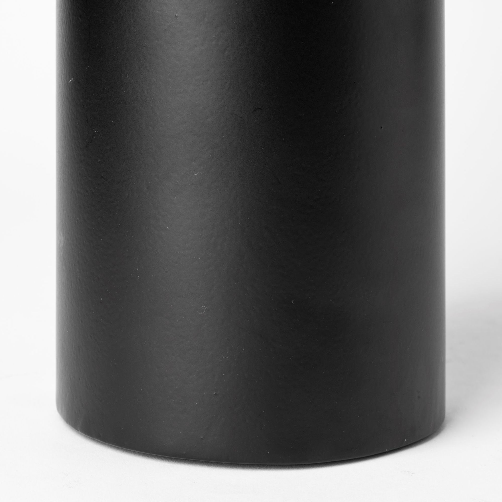 Mercana Alex Large Black Metal Cylindrical Table Candle Holder