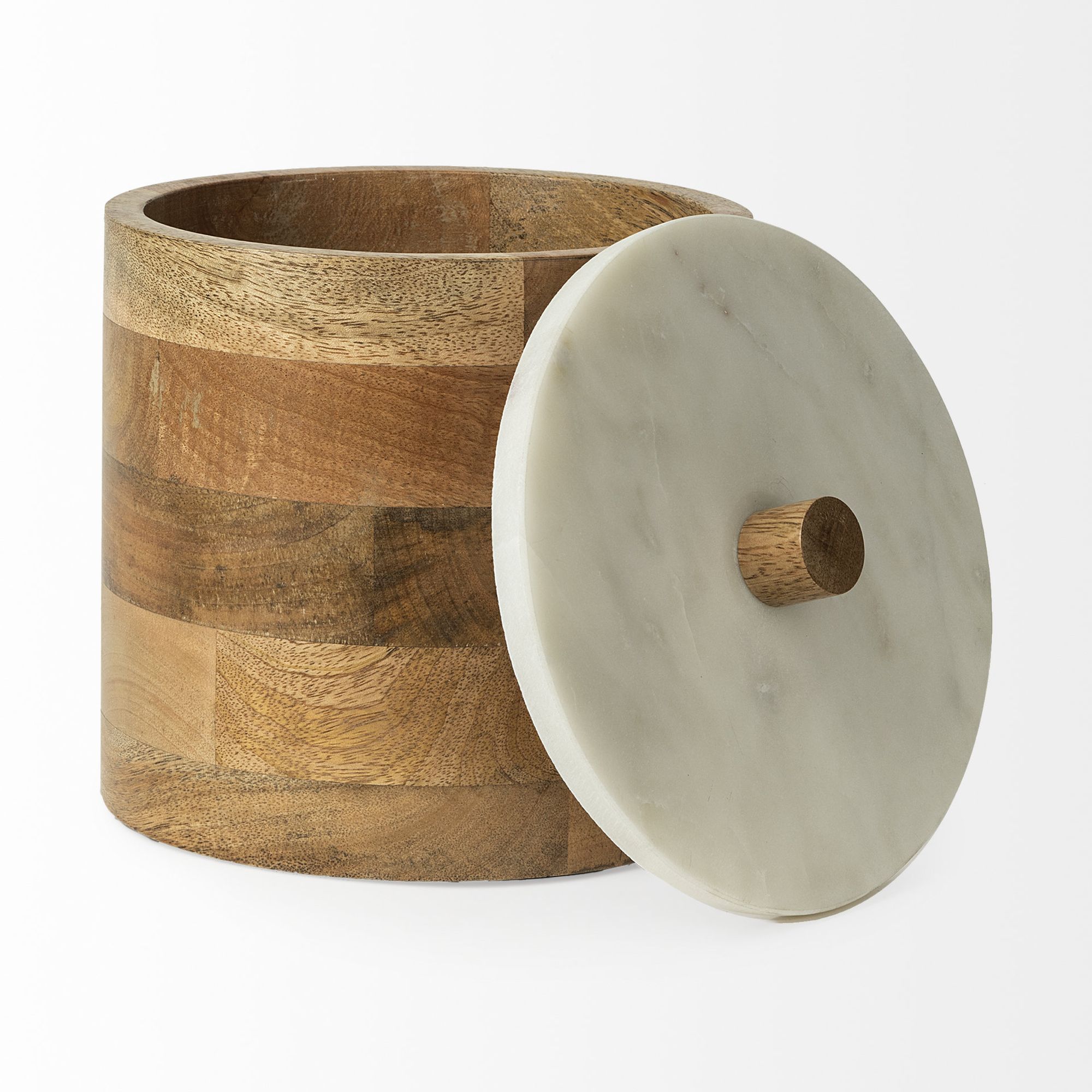 Mercana - Sandook Round Wooden Storage Jar