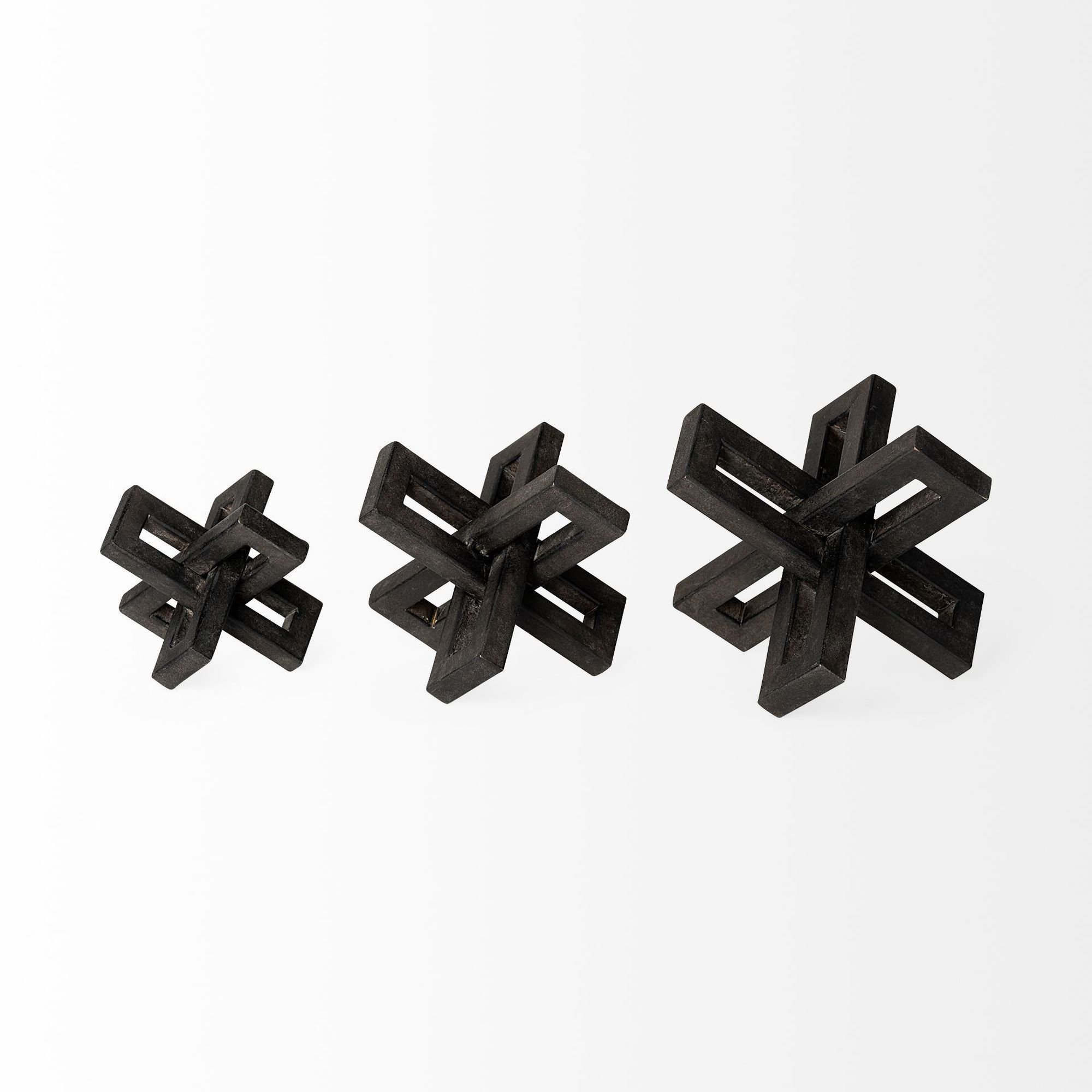 Mercana - Aleph Black Metal Small Medium Large Jacks (Set of 3)