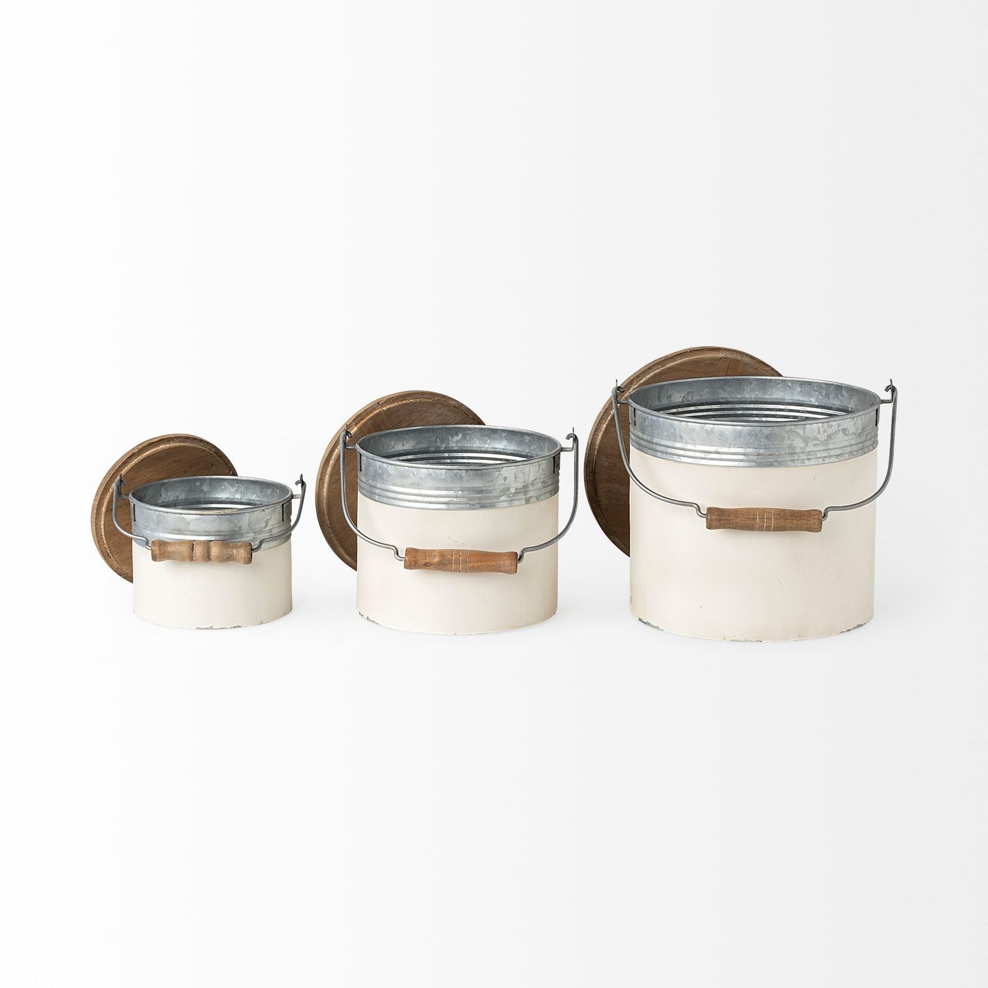 Mercana - Alani White Metal Storage Boxes (Set of 3)