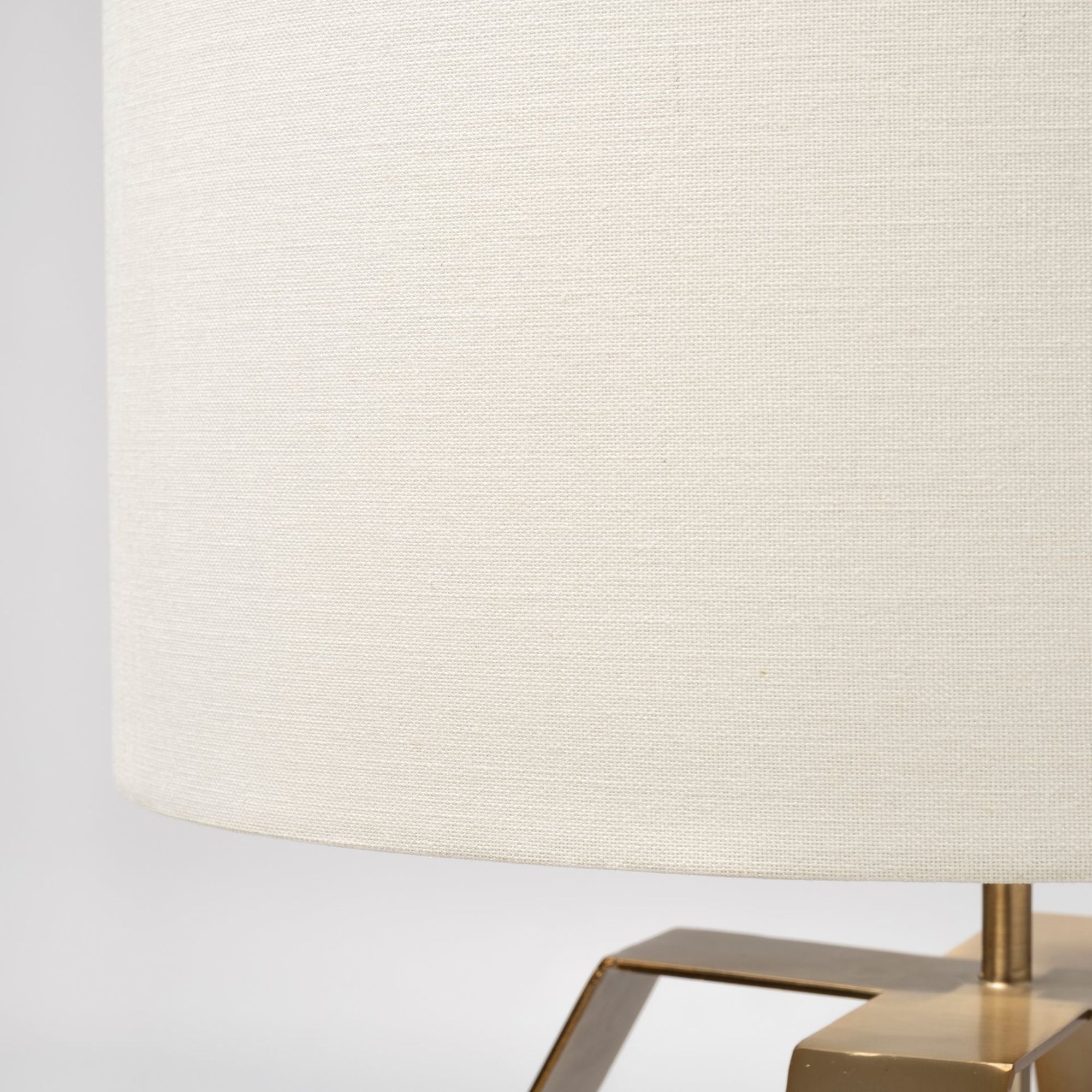 Mercana - Edwards (26"H) Gold Metal Base with Cream Fabric Shade Table Lamp