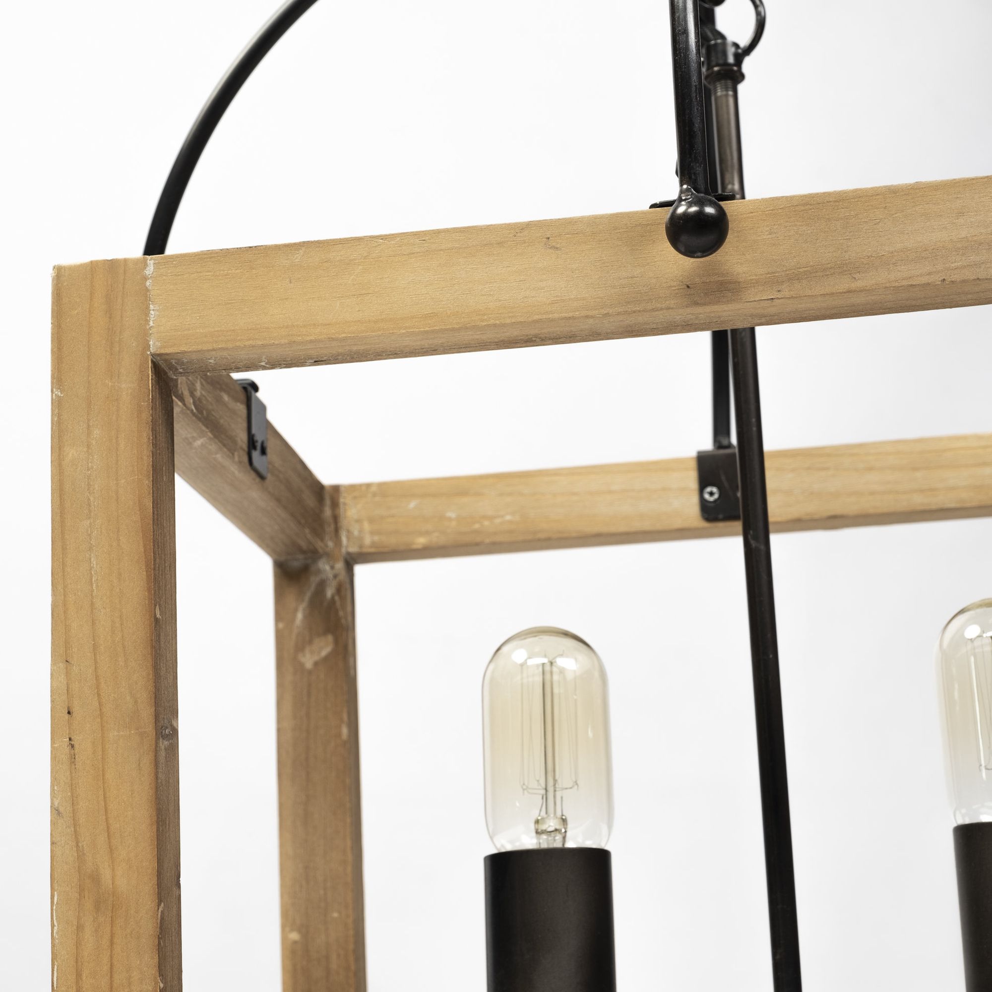 Mercana - Josie Natural Wood Chassis Six Light Chandelier