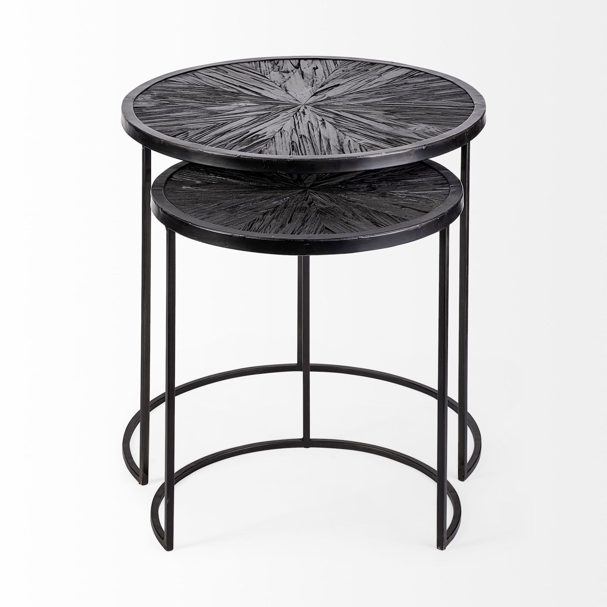 Mercana Chakra Accent Table (Set of 2) - Dark Brown, Wood