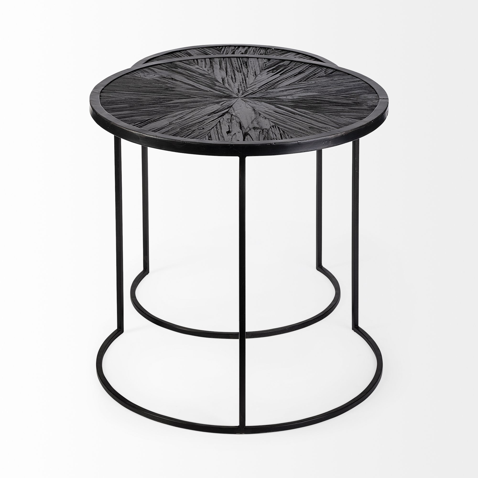 Mercana Chakra Accent Table (Set of 2) - Dark Brown, Wood