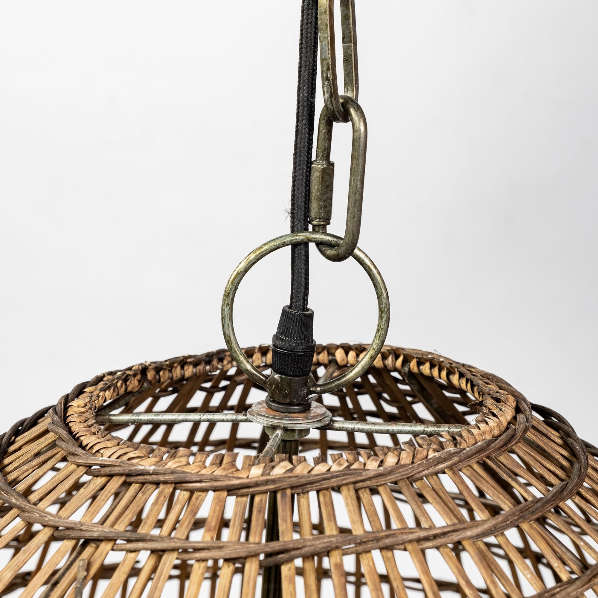 Mercana - Aruba Medium Brown Woven Straw Orb Pendant Light