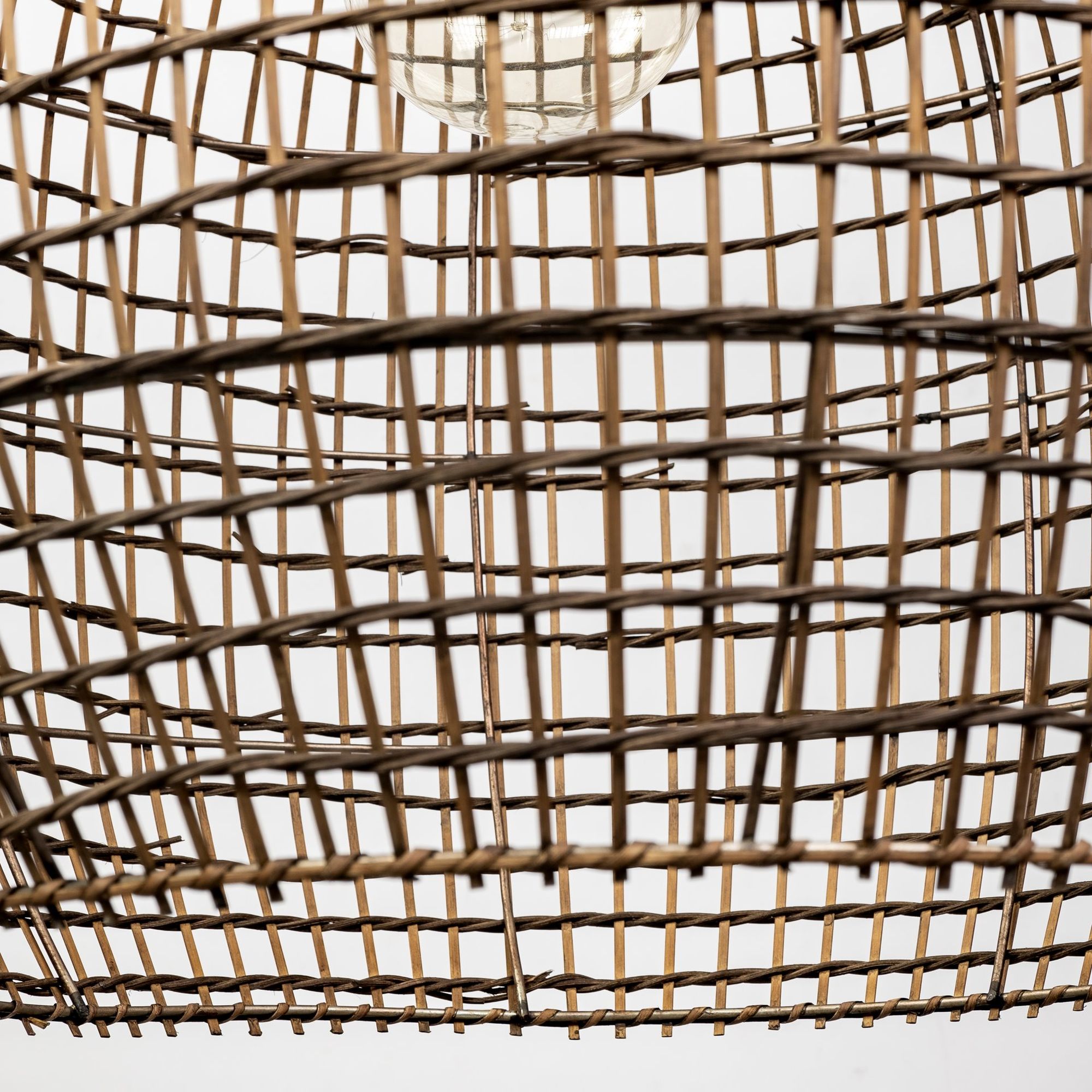 Mercana - Aruba Medium Brown Woven Straw Orb Pendant Light