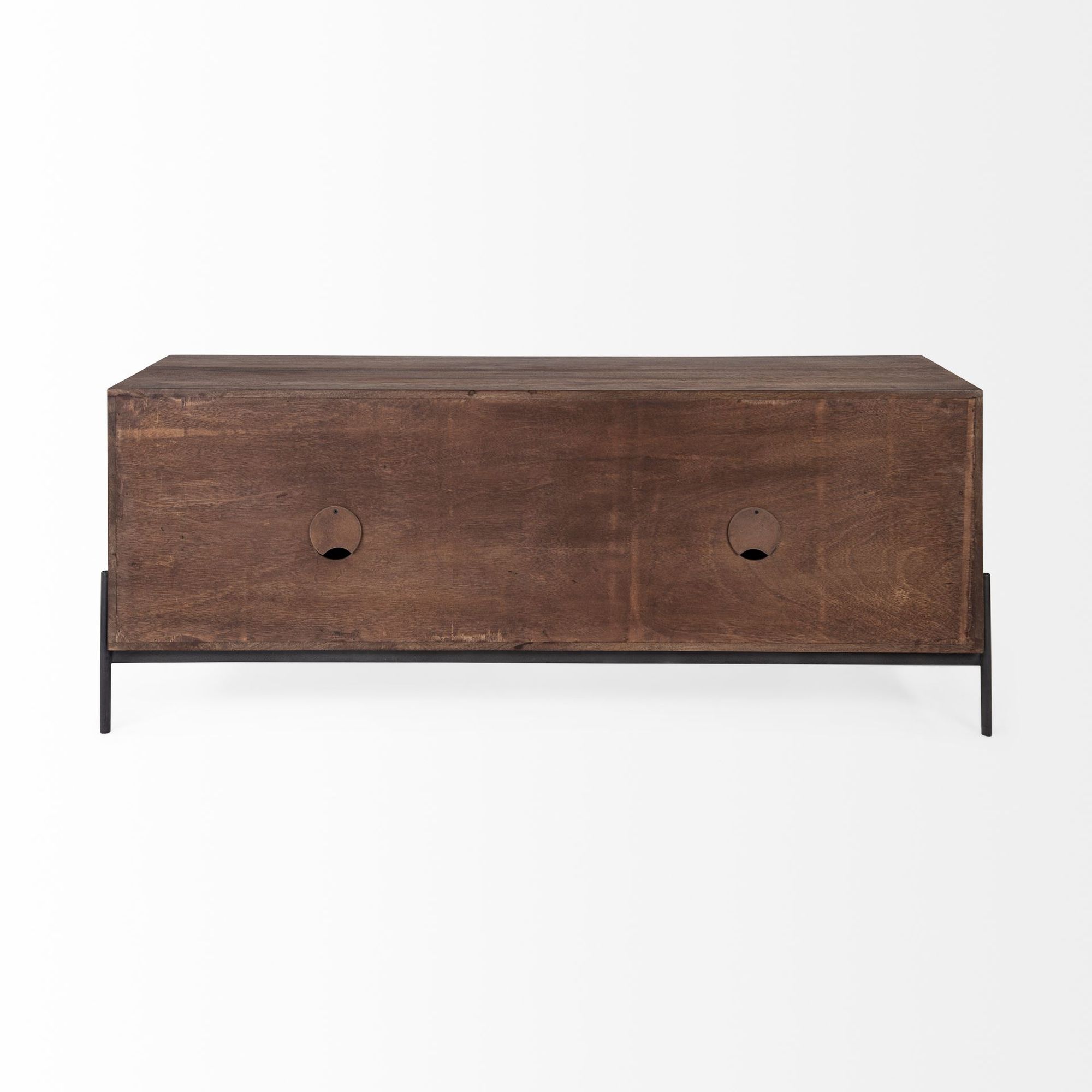 Mercana - Glenn Media Console in Dark Brown, Wood/Iron