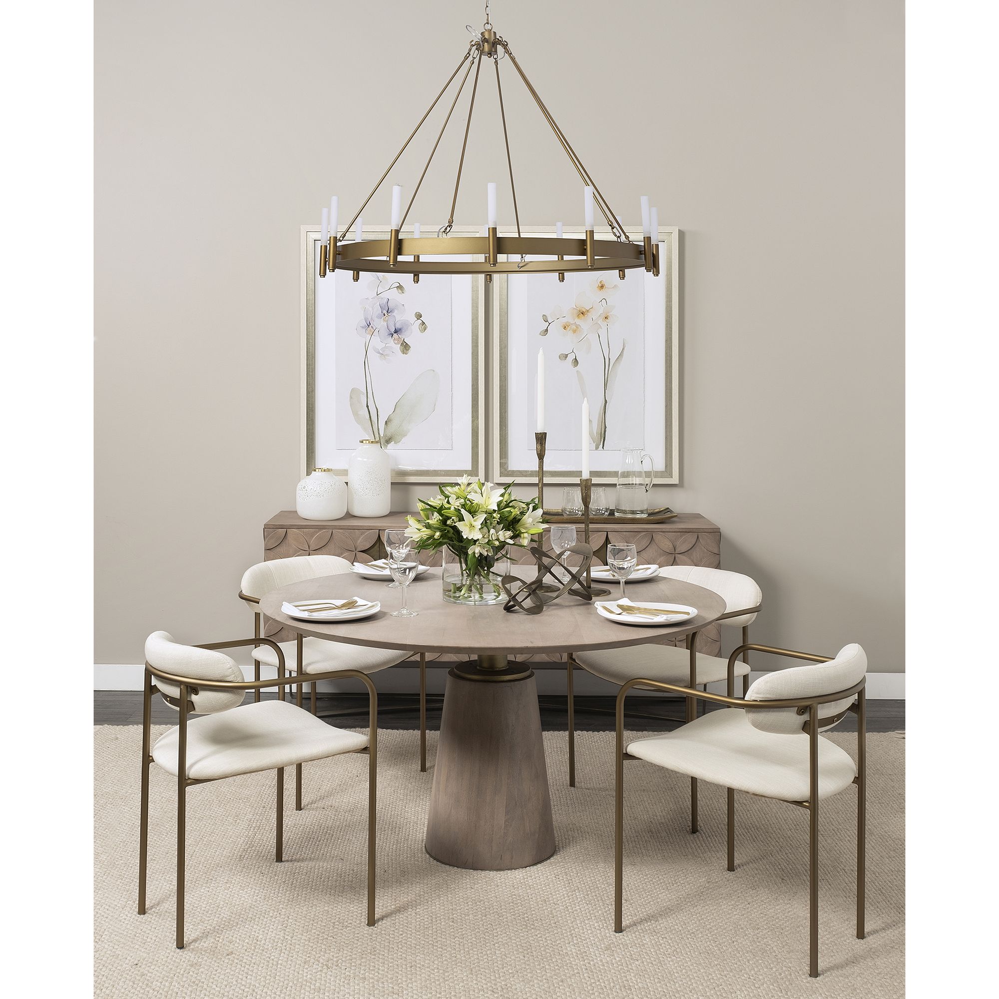 Mercana Maxwell Round Dining Table - Brown