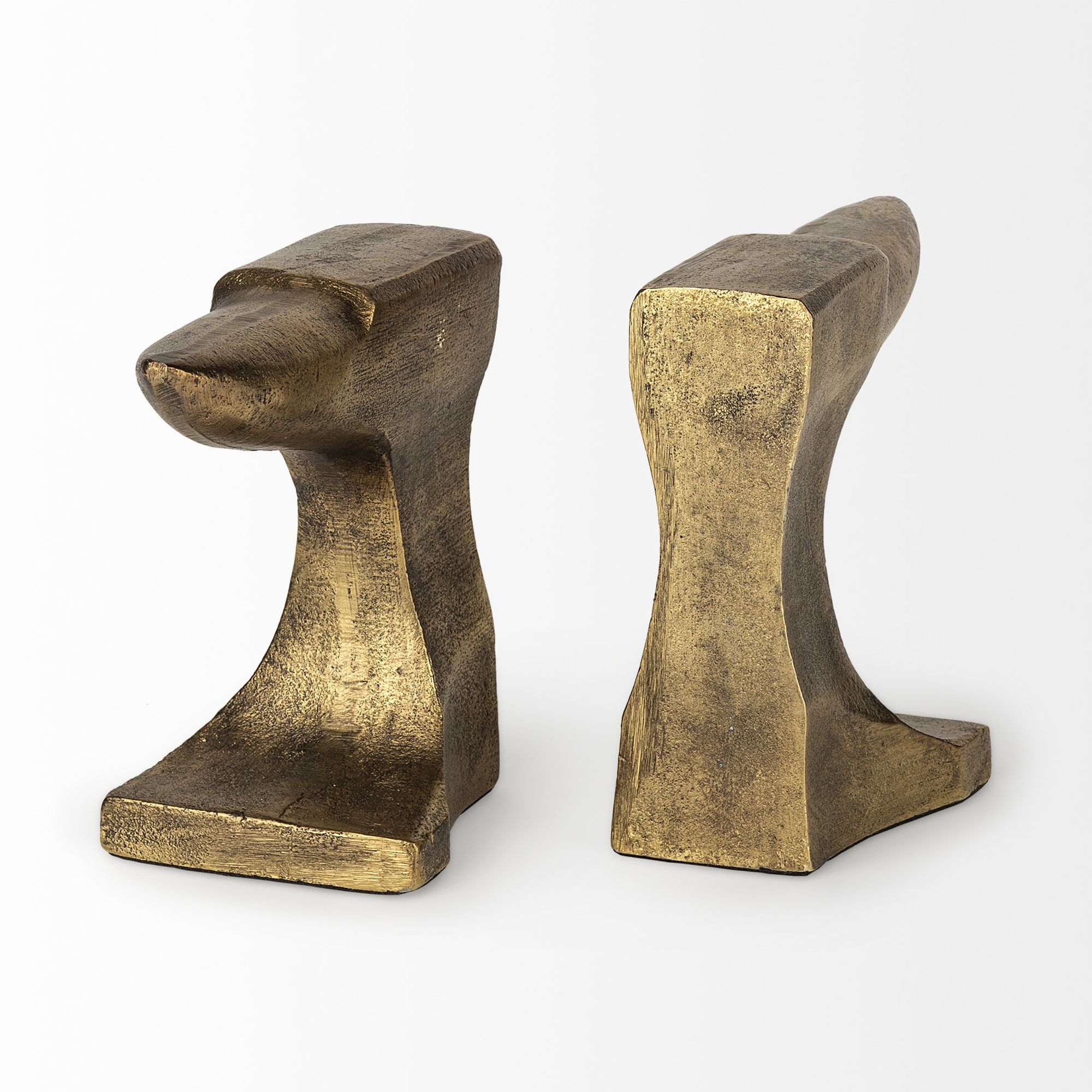 Mercana Anvilia Anvil Shaped Bookends (Set of 2) - Gold