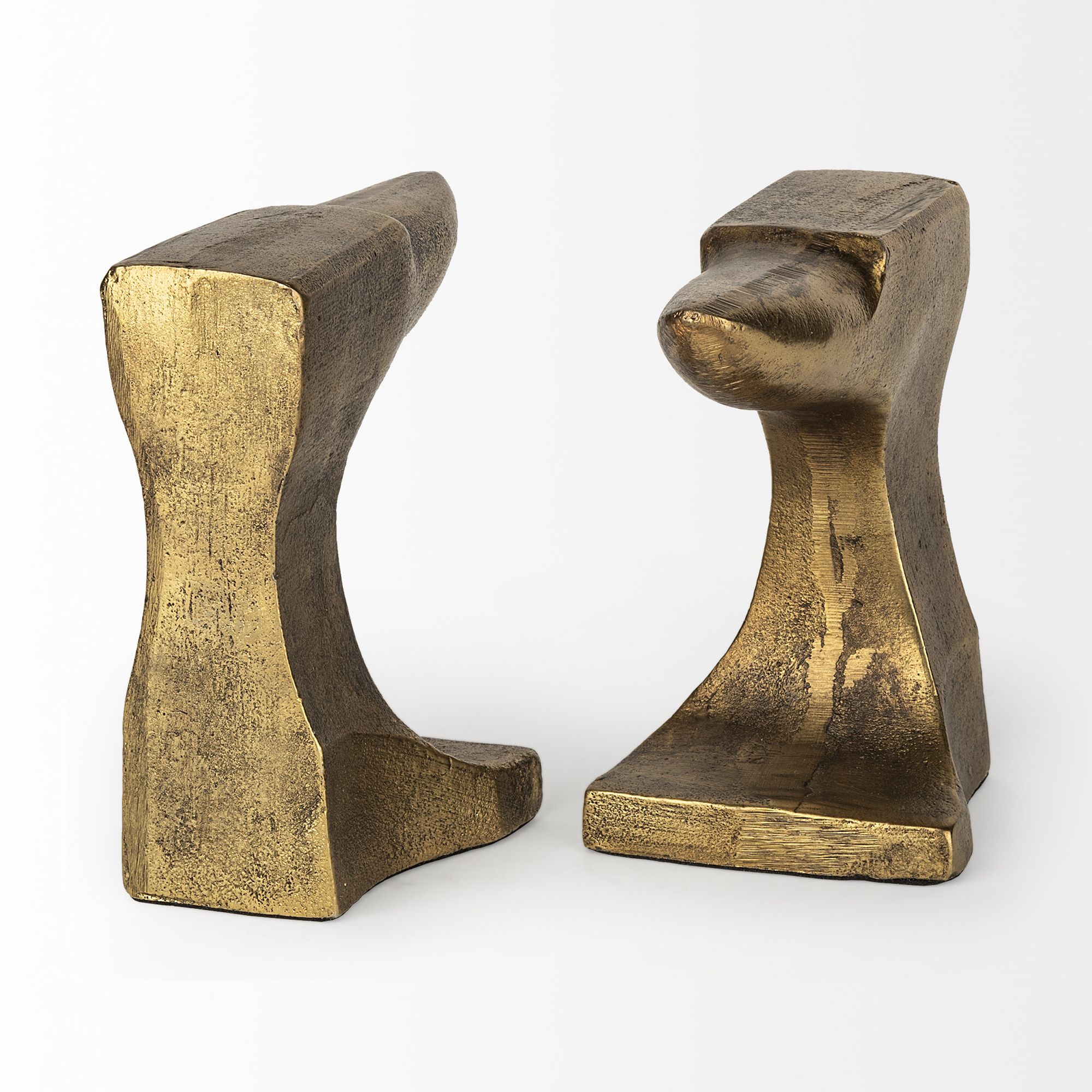 Mercana Anvilia Anvil Shaped Bookends (Set of 2) - Gold