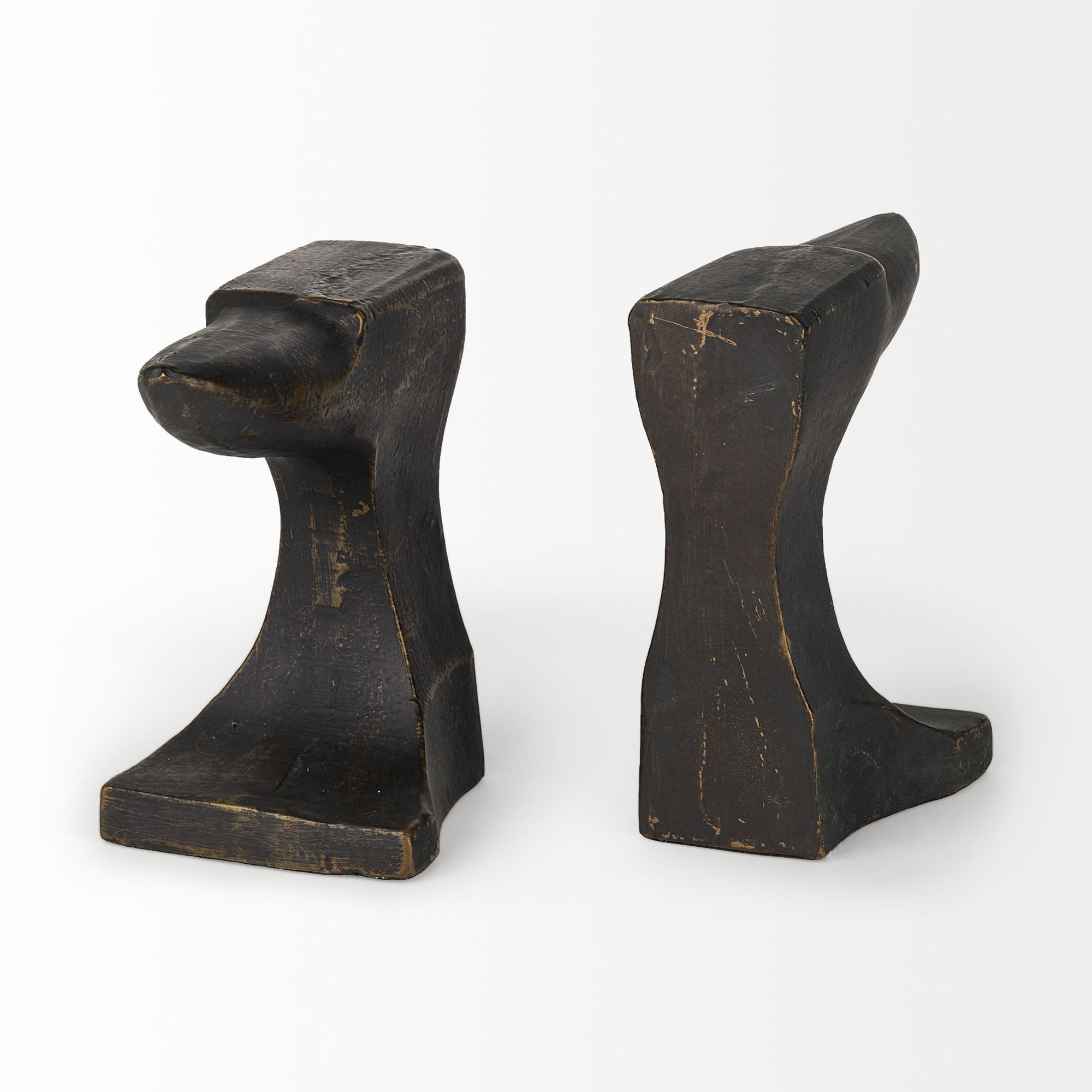 Mercana Anvilia Anvil Shaped Bookends (Set of 2) - Black