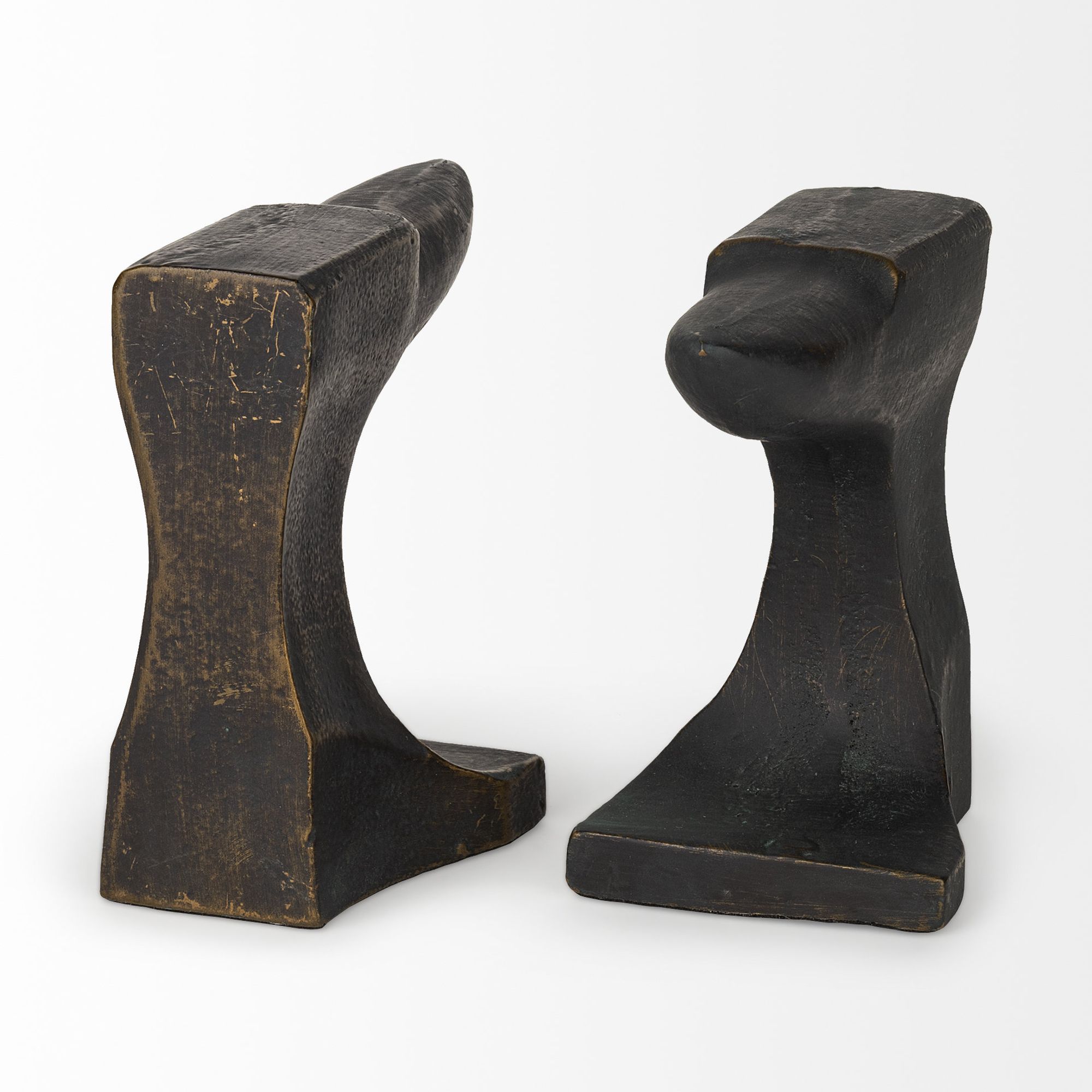 Mercana Anvilia Anvil Shaped Bookends (Set of 2) - Black