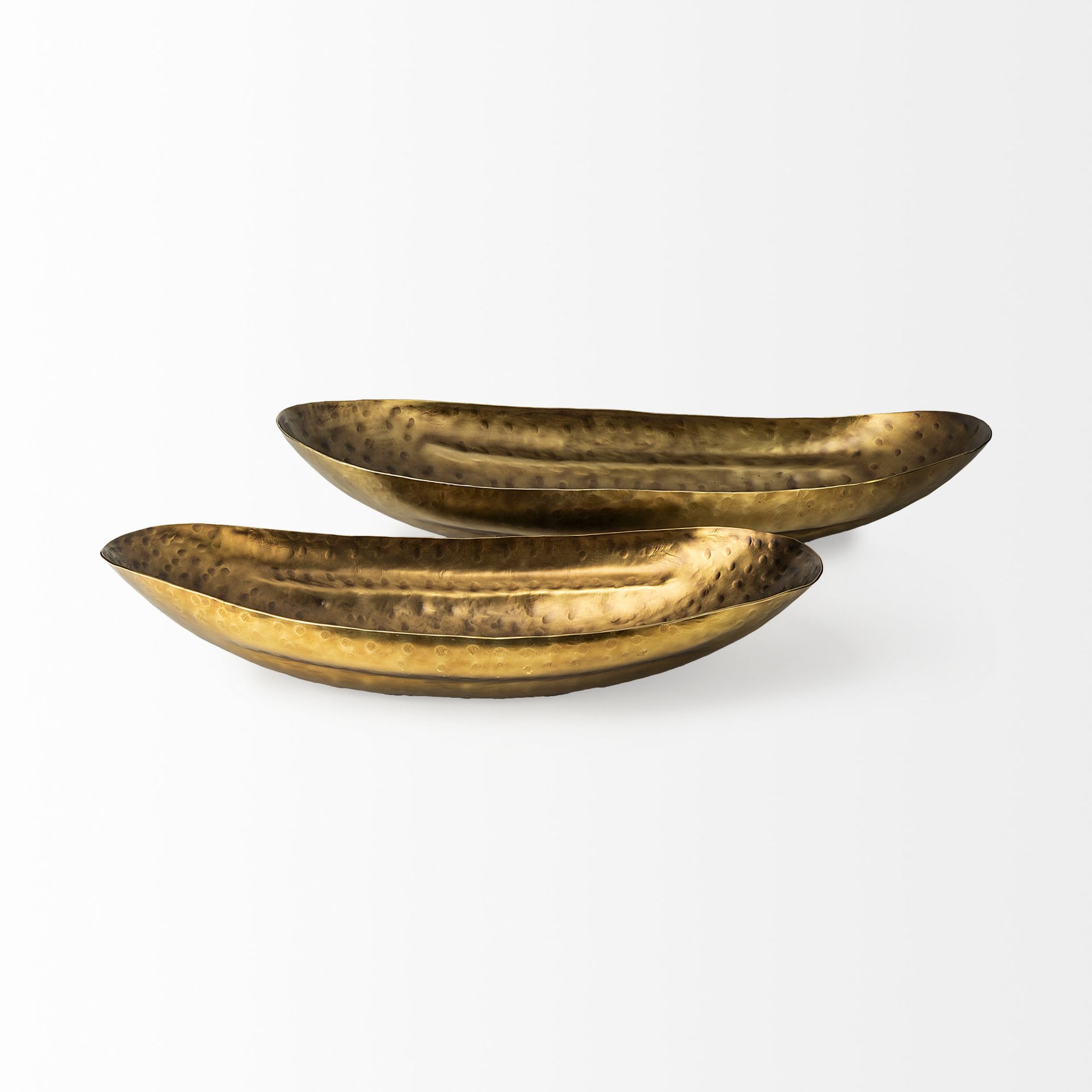 Mercana - Karmen Gold Hammered Oversized Bowls (Set of 2)