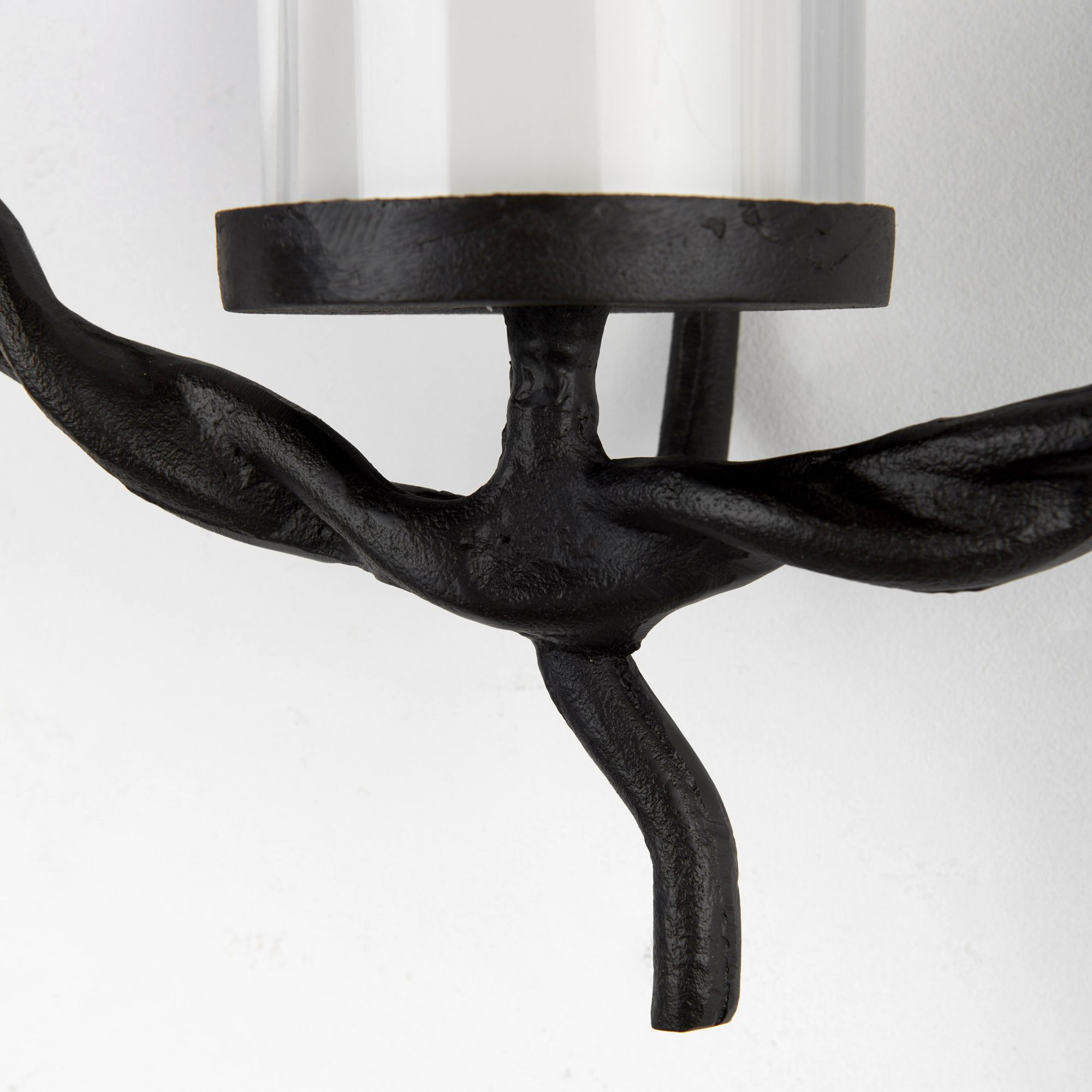 Mercana - Rizwan Black Aluminum Braided Circular Candle Holder