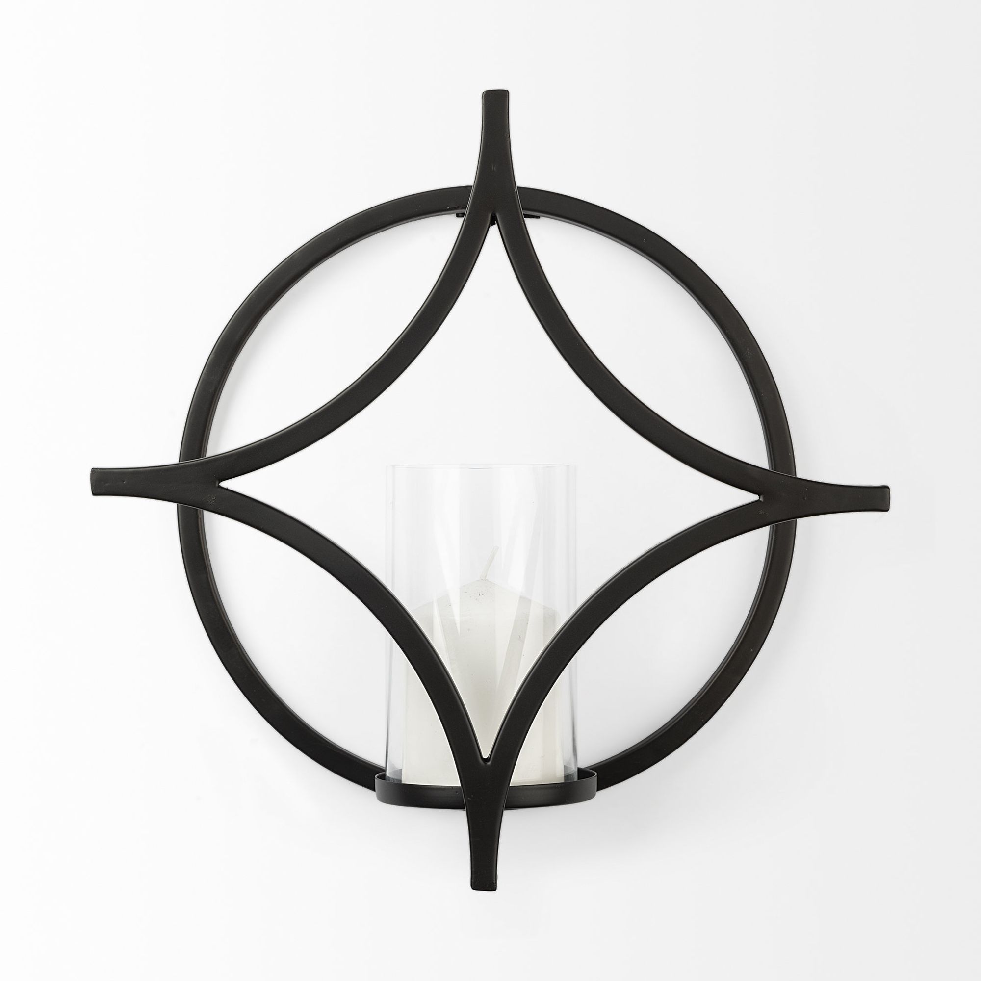 Mercana Lyra I Black Wall Candle Holder