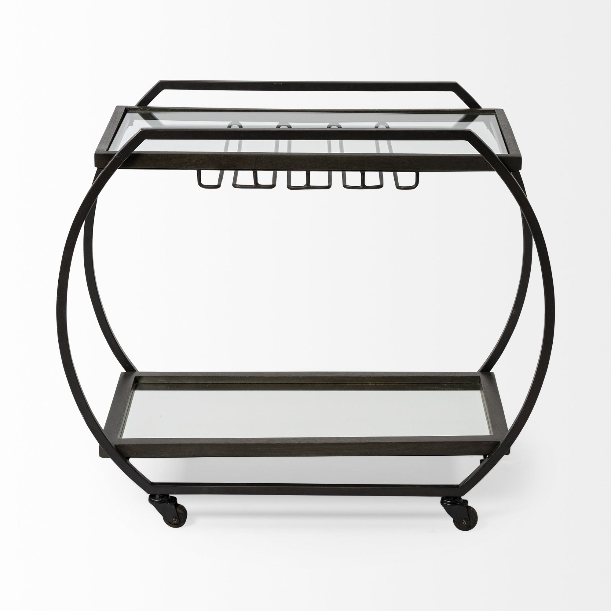 Mercana - Chriselle 2 Tier Bar Cart in Black