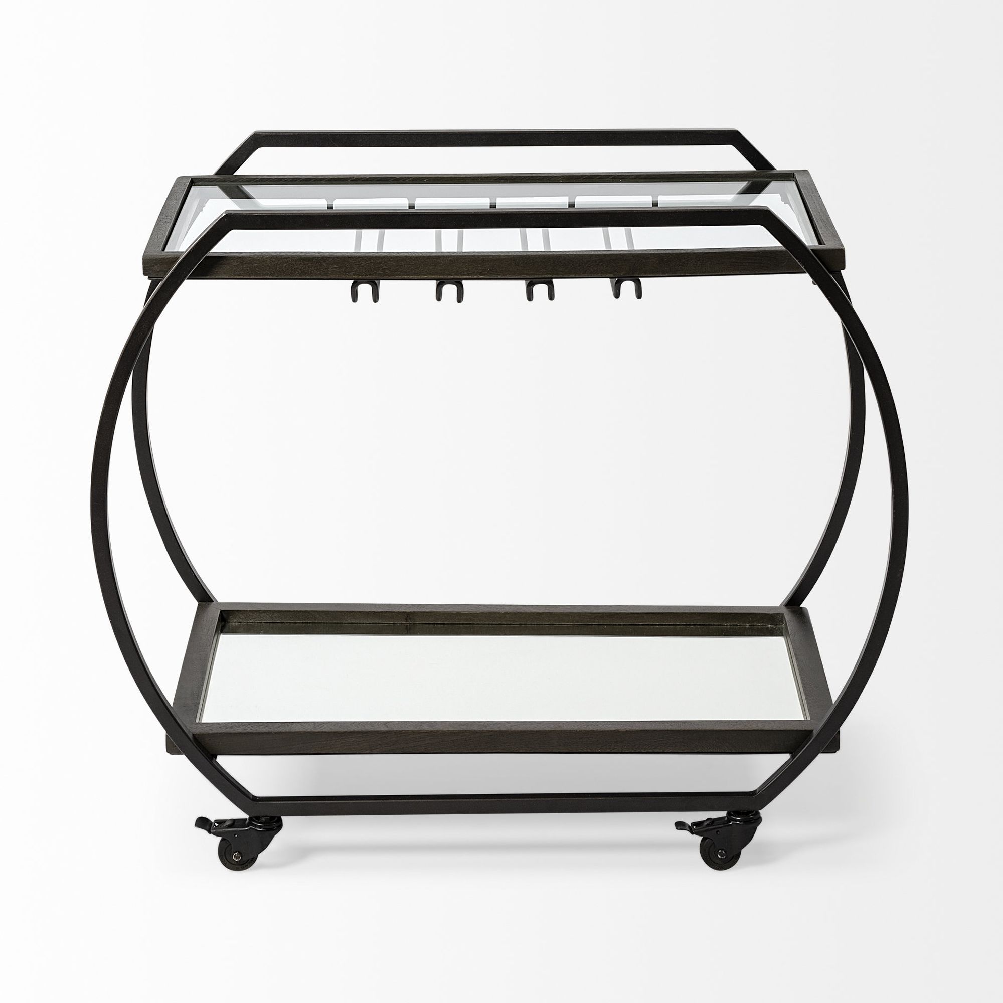 Mercana - Chriselle 2 Tier Bar Cart in Black