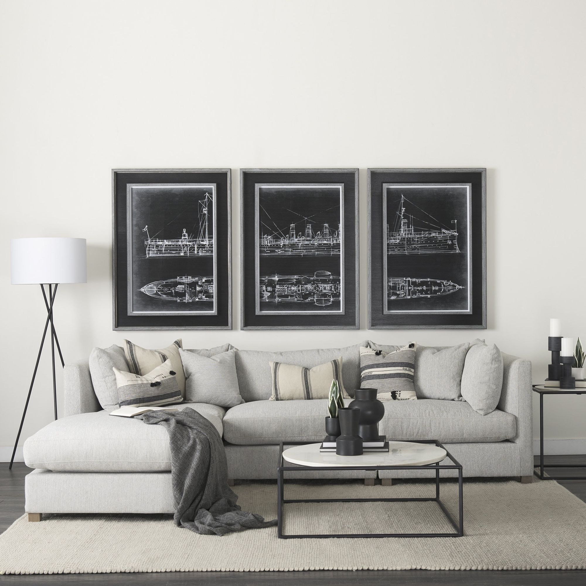 Mercana Valence Corner Sectional Elements - Light Gray