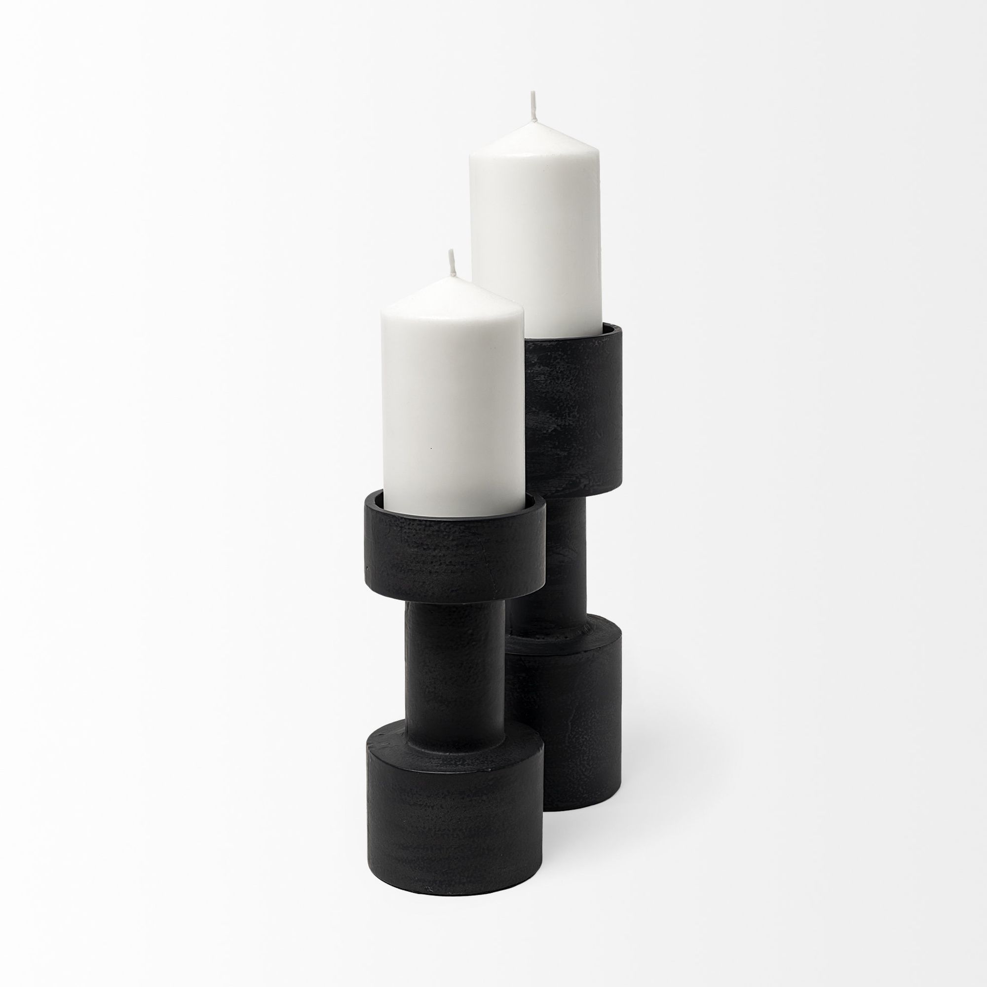 Mercana Bolton I Metal Table Candle Holders - Black