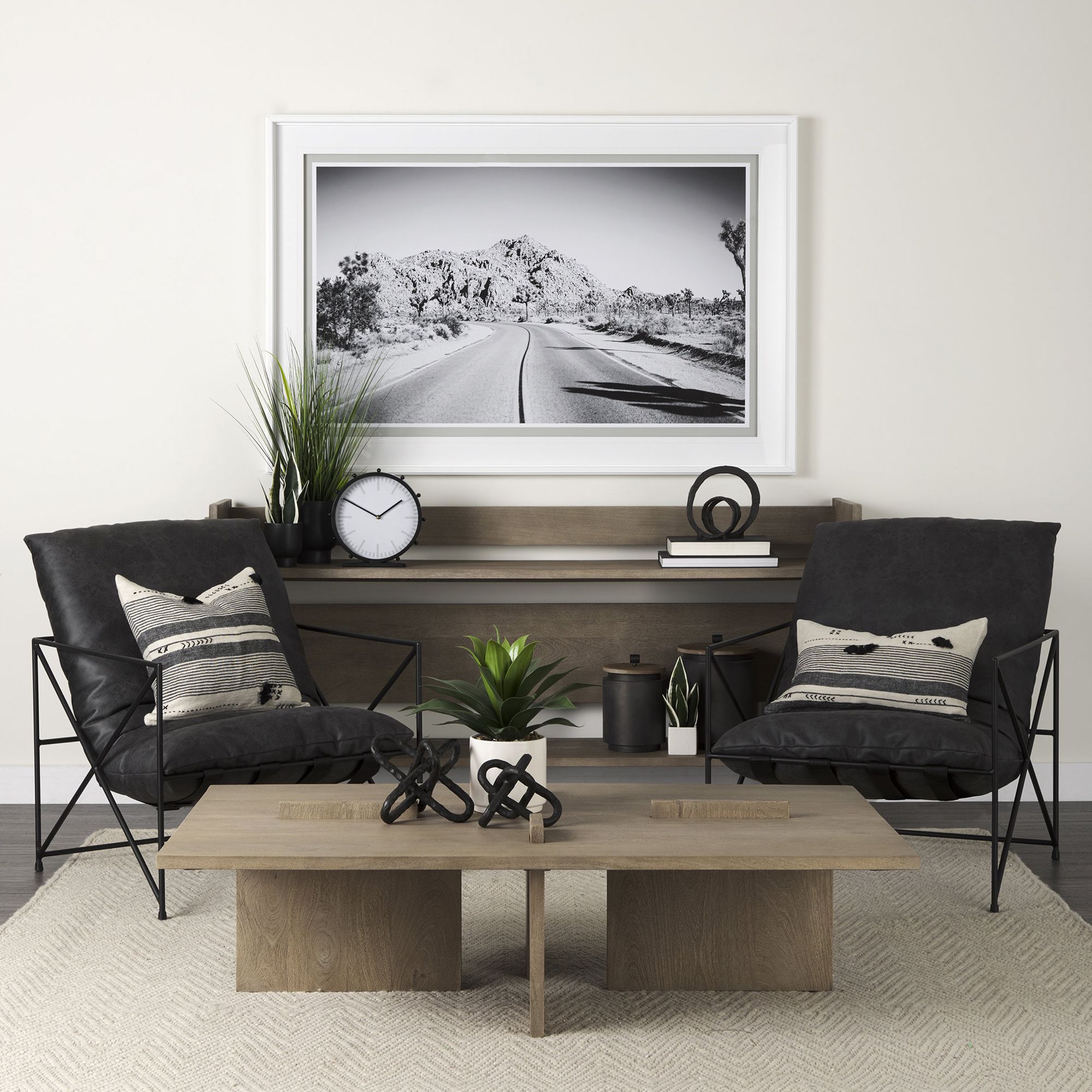 Mercana Aida Rectangular Coffee Table - Light Gray