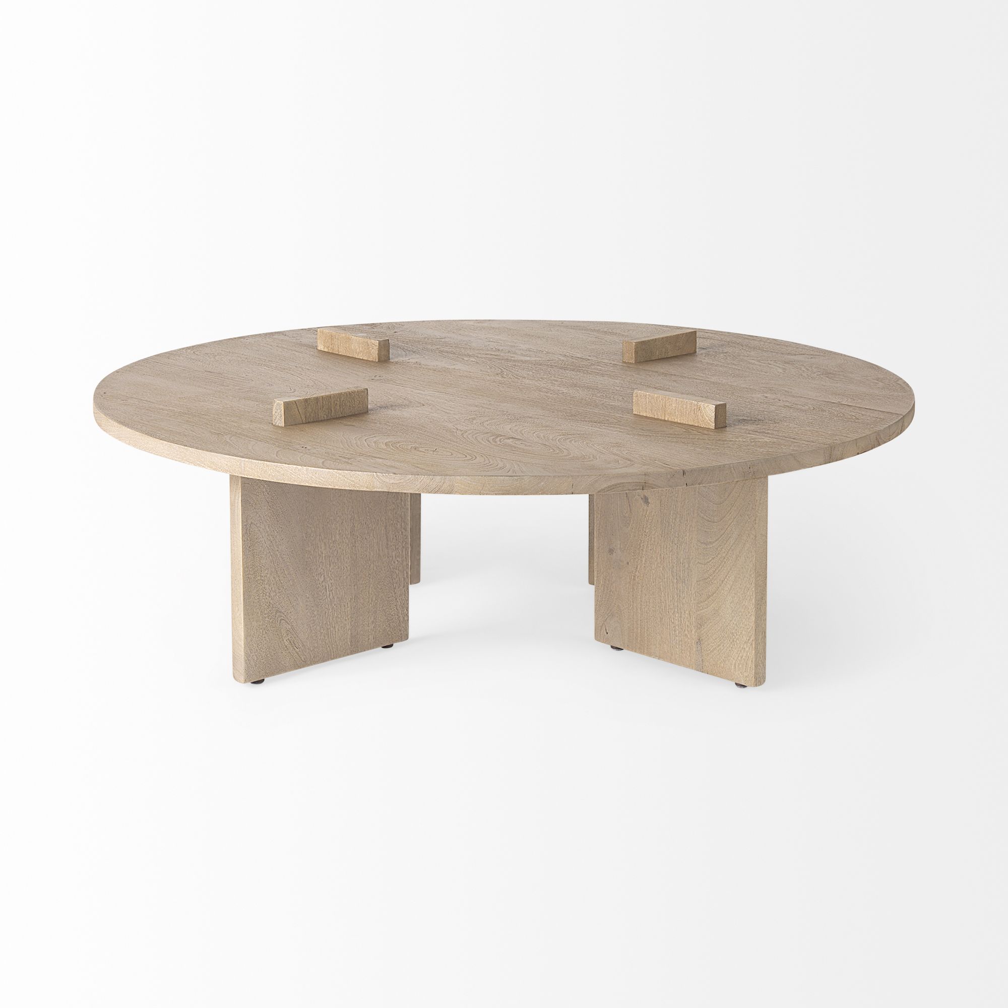 Mercana Aida Round Coffee Table - Light Gray