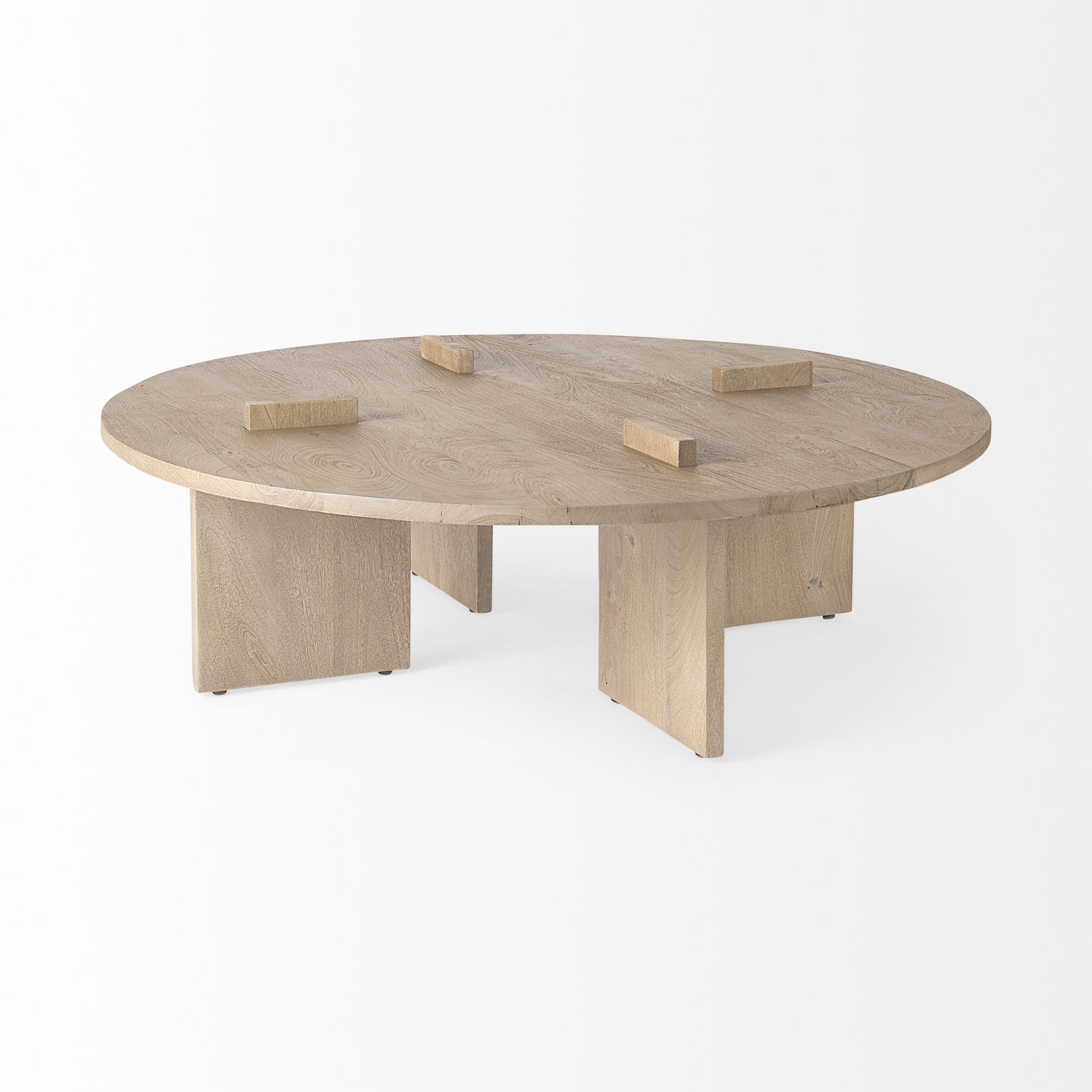 Mercana Aida Round Coffee Table - Light Gray