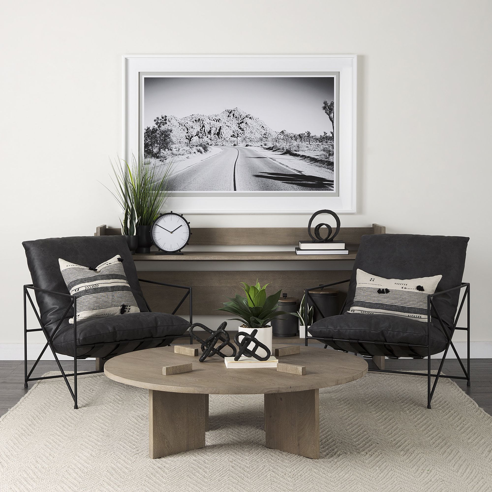 Mercana Aida Round Coffee Table - Light Gray