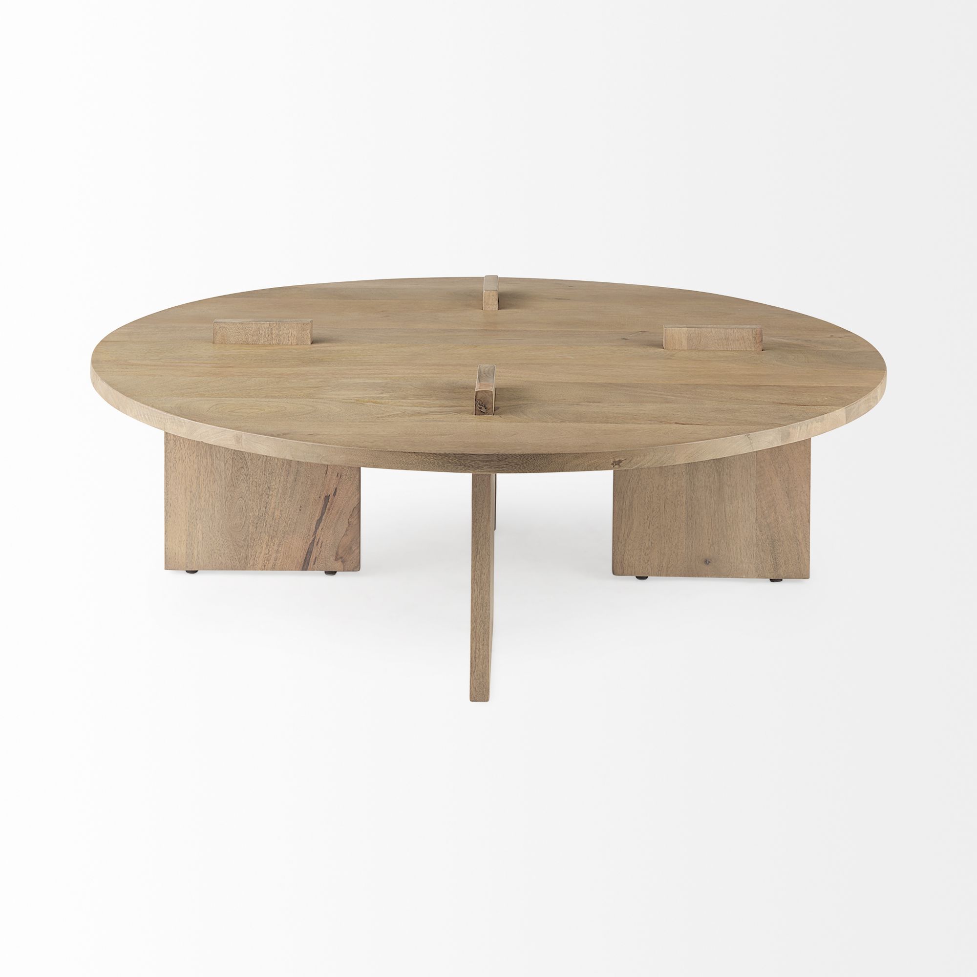 Mercana Aida Round Coffee Table - Light Brown