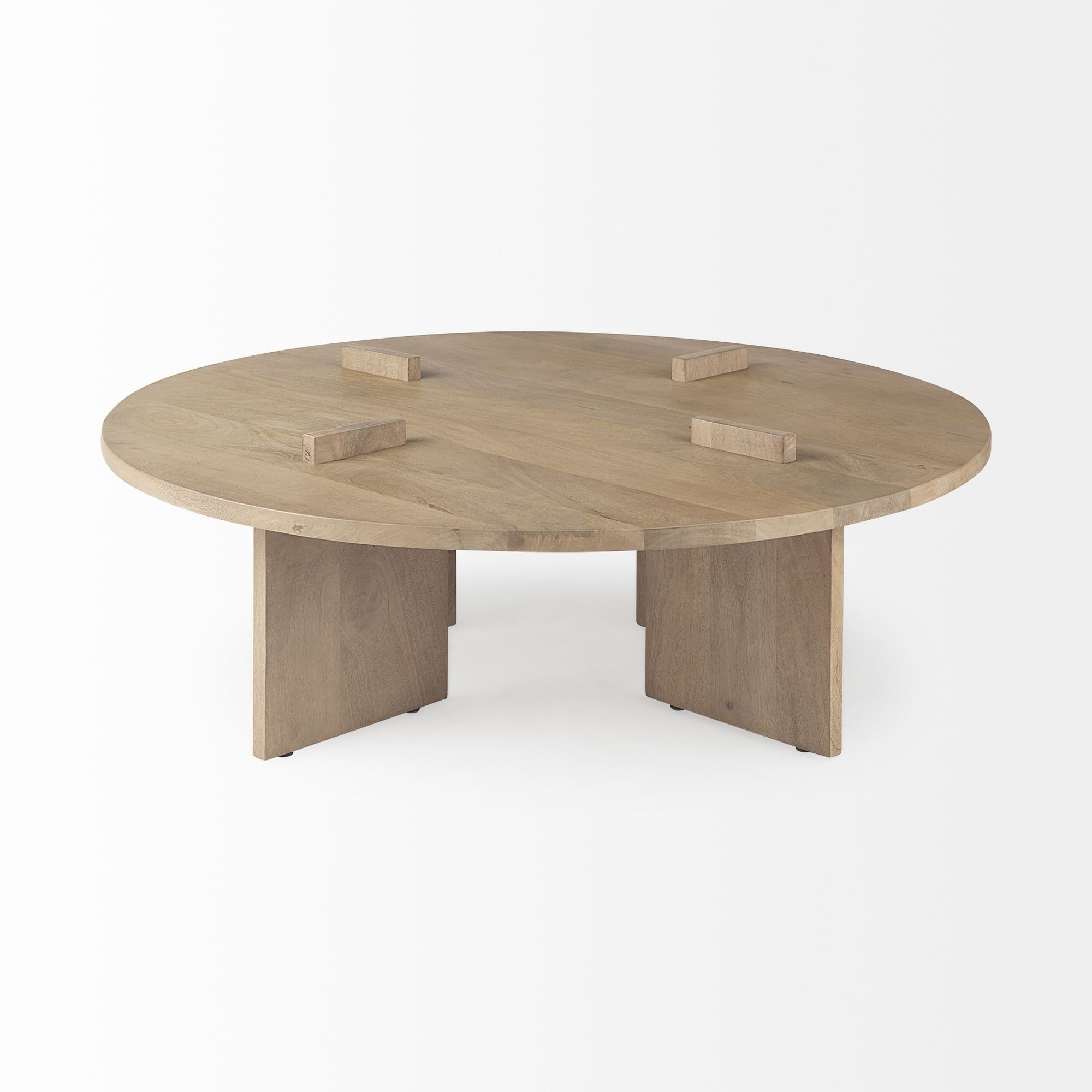 Mercana Aida Round Coffee Table - Light Brown