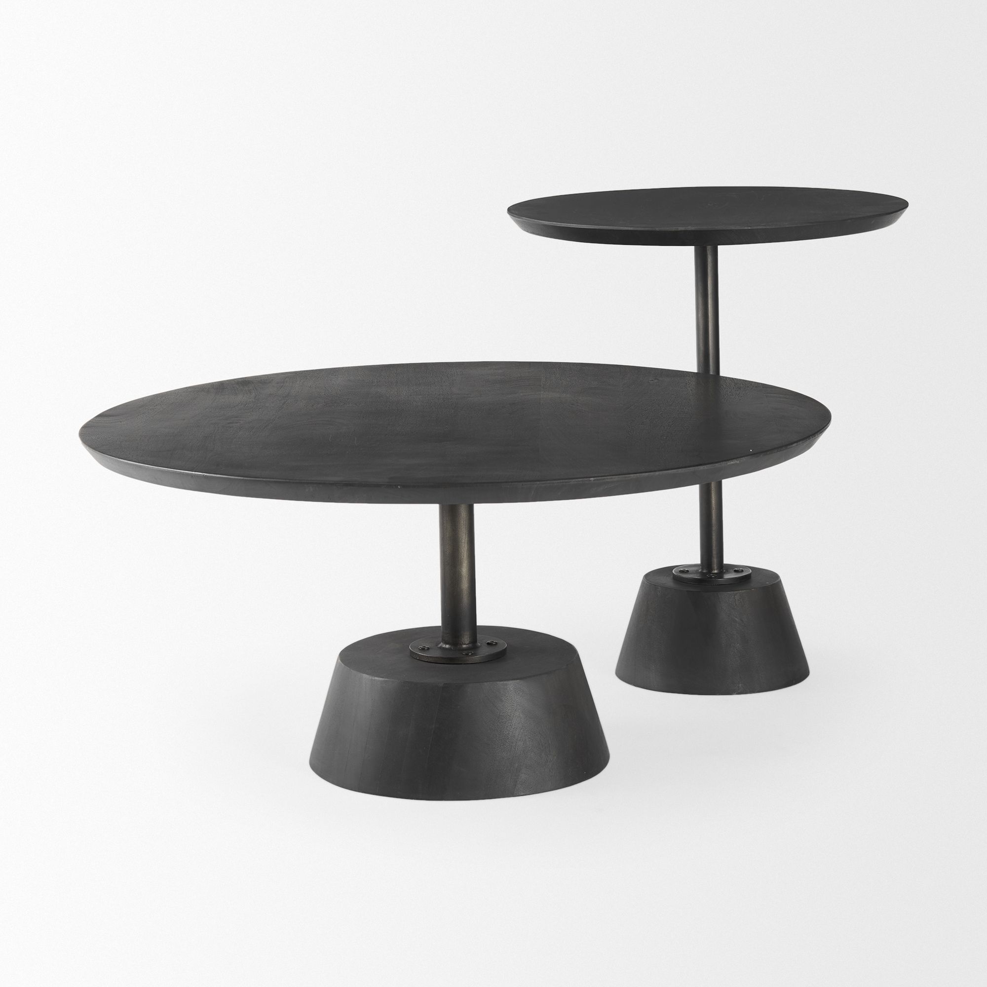 Mercana Maxwell Round End Table - Black