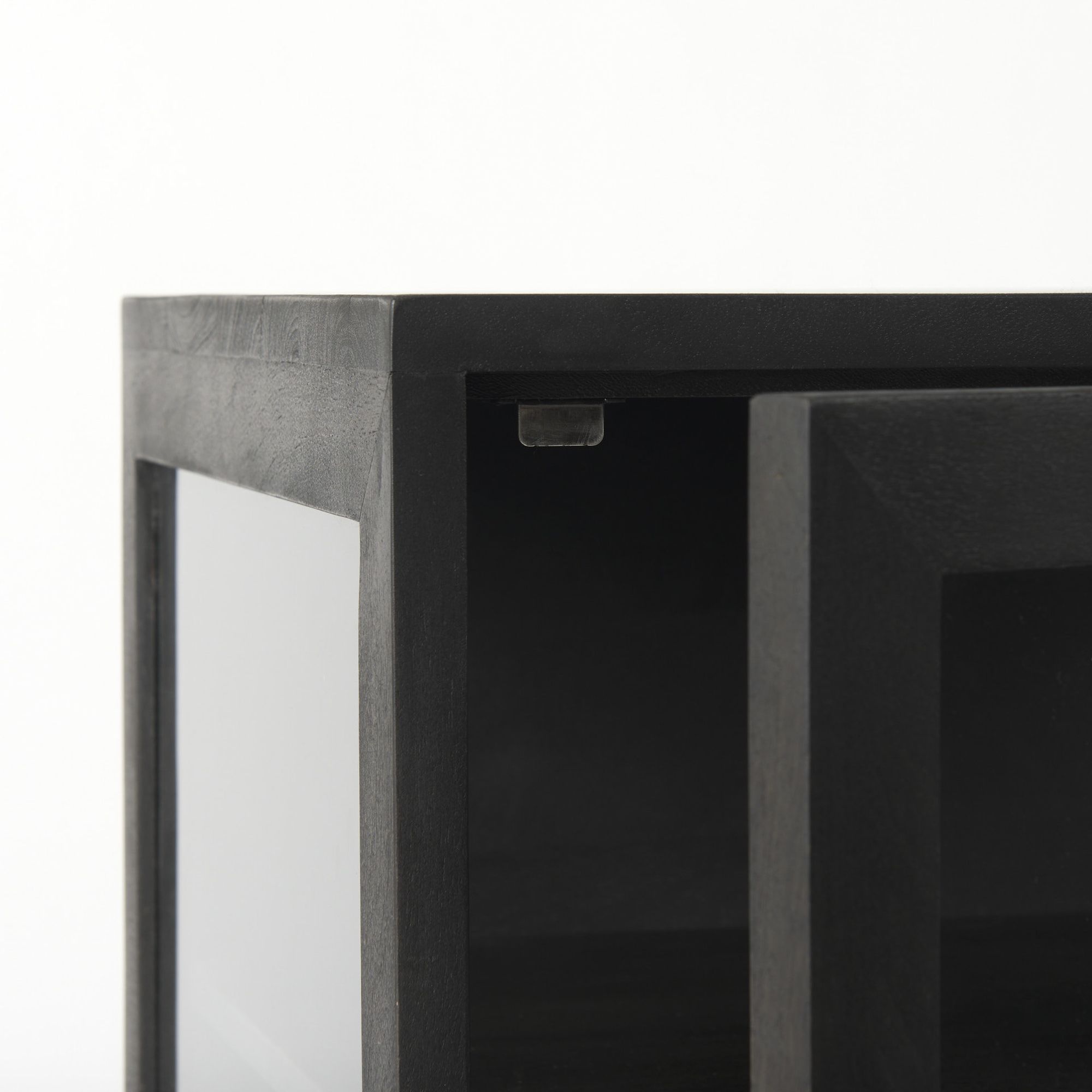 Mercana Arelius End Table with Black Metal Frame - Black