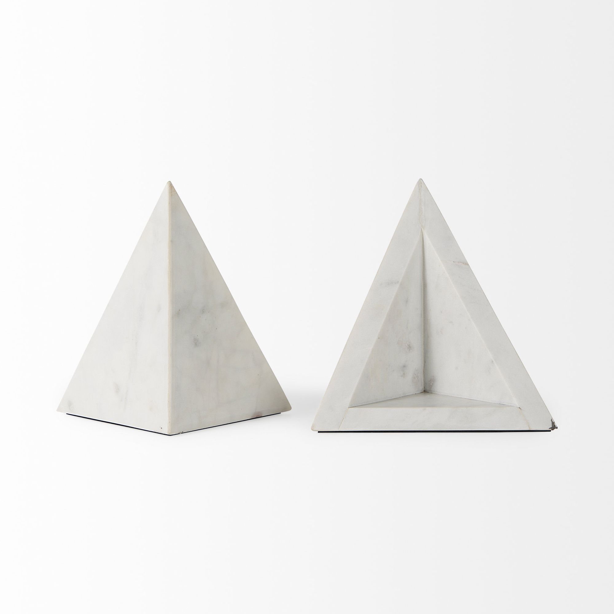 Mercana Sophia Marble Medium Book Ends (Set of 2) - White/Black