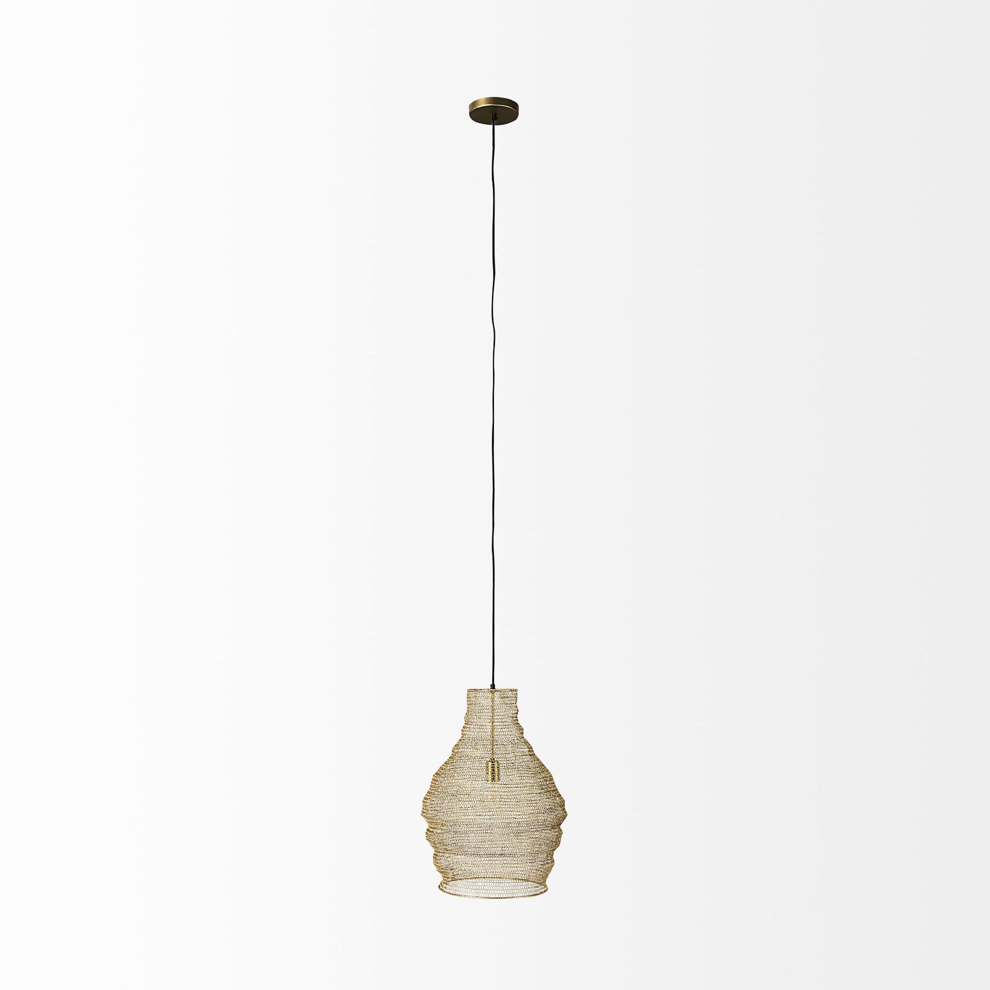 Mercana - Halycon Gold Mesh and Iron Pendant Light