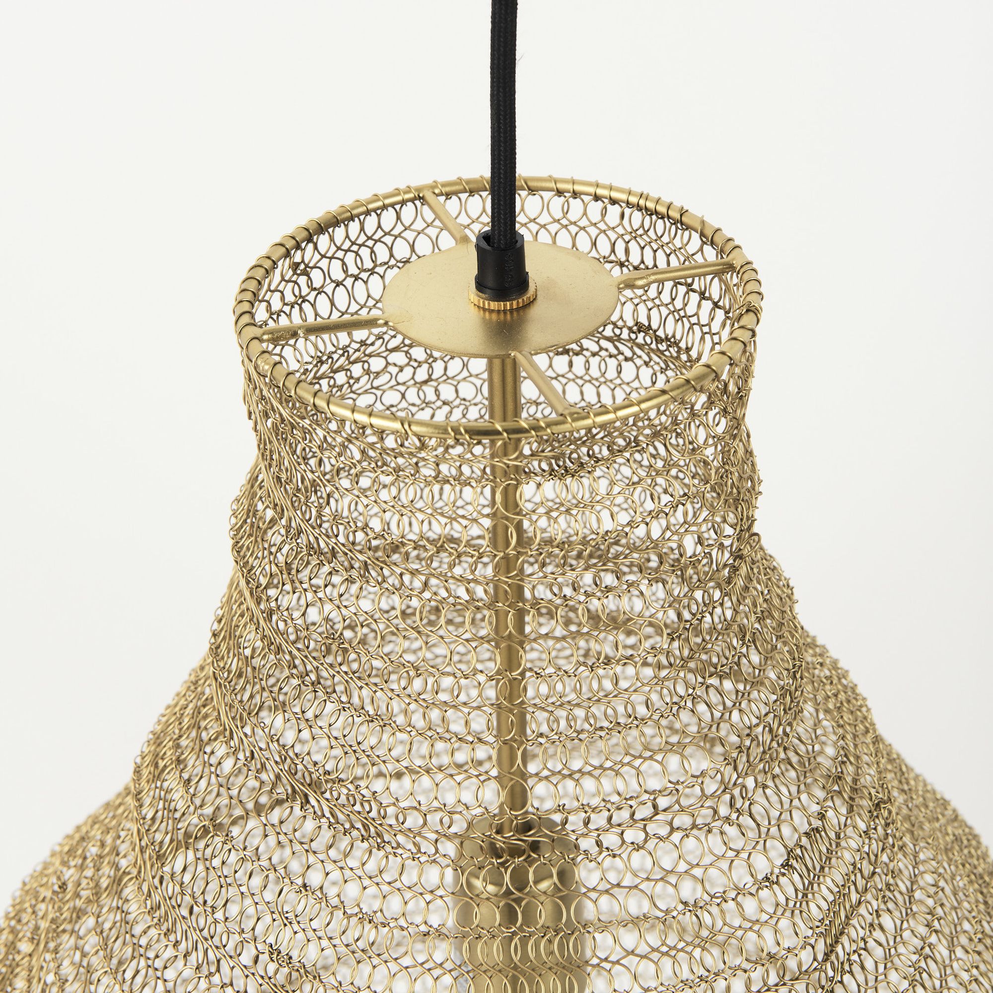 Mercana - Halycon Gold Mesh and Iron Pendant Light