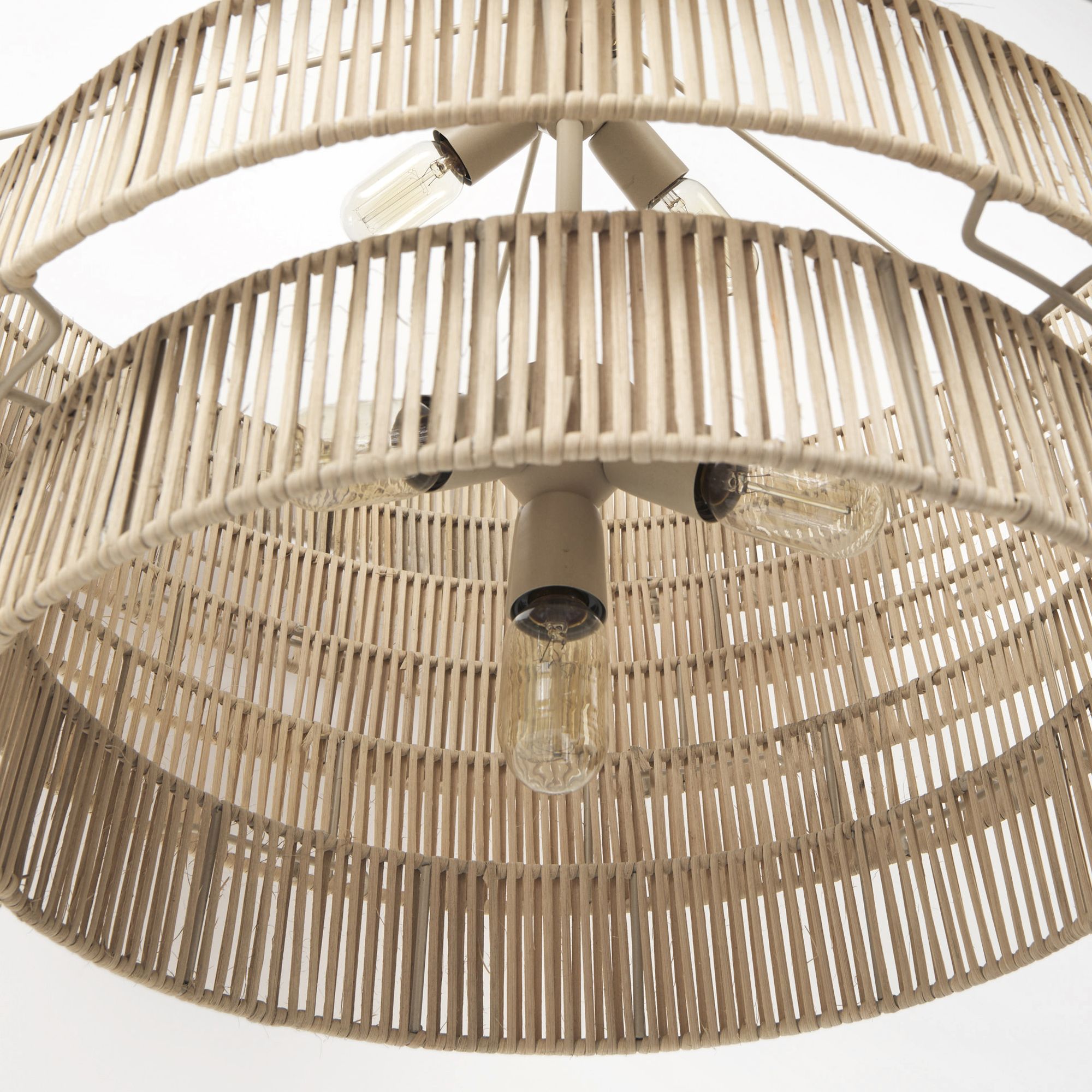 Mercana - Marimba Natural Cane 6 Tier Chandelier