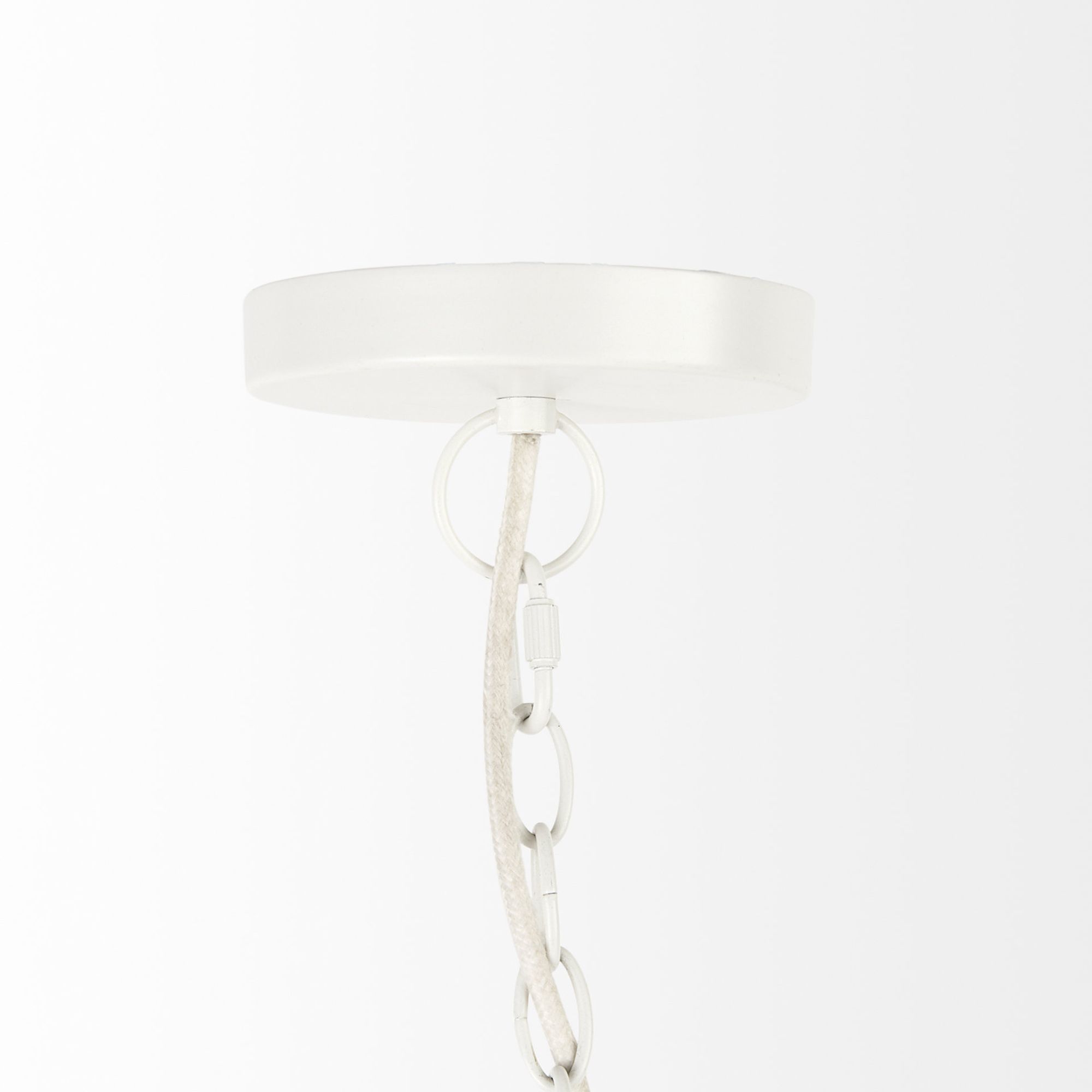 Mercana - Theta White-Washed Beaded Chandelier