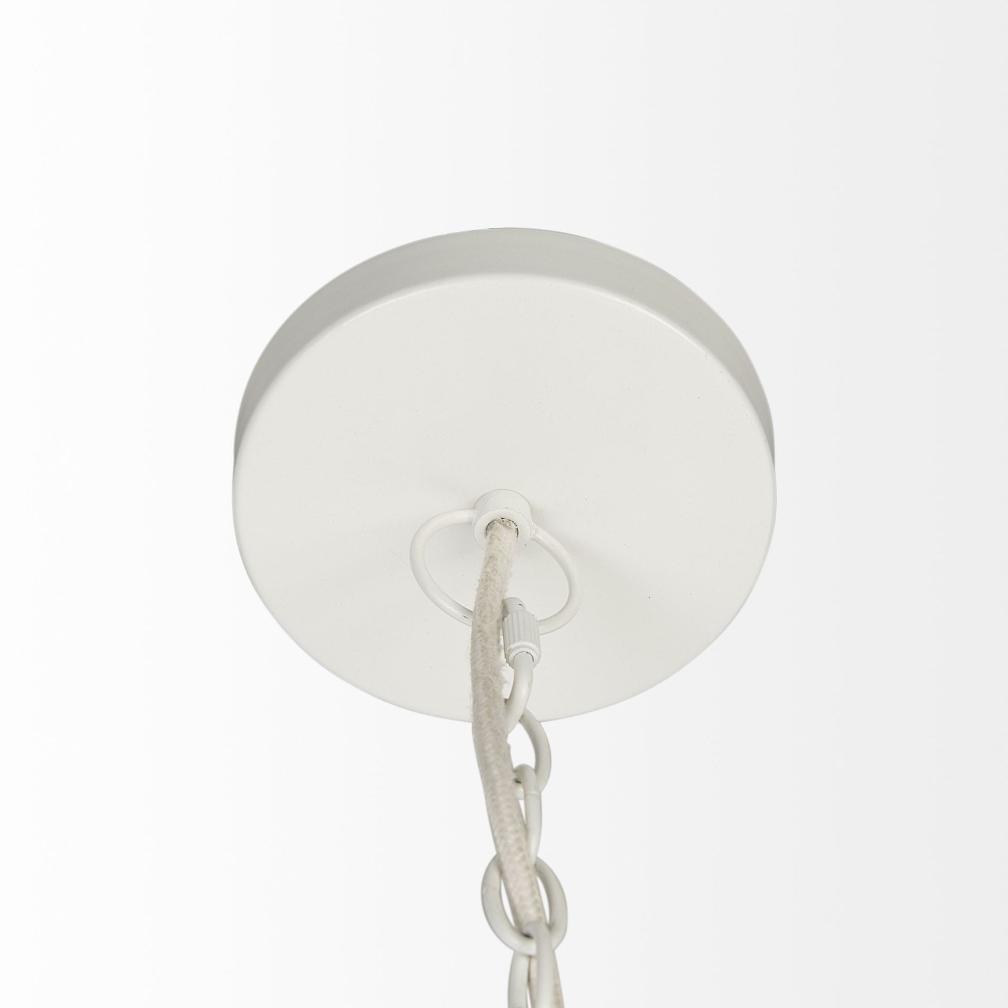 Mercana - Theta White-Washed Beaded Chandelier