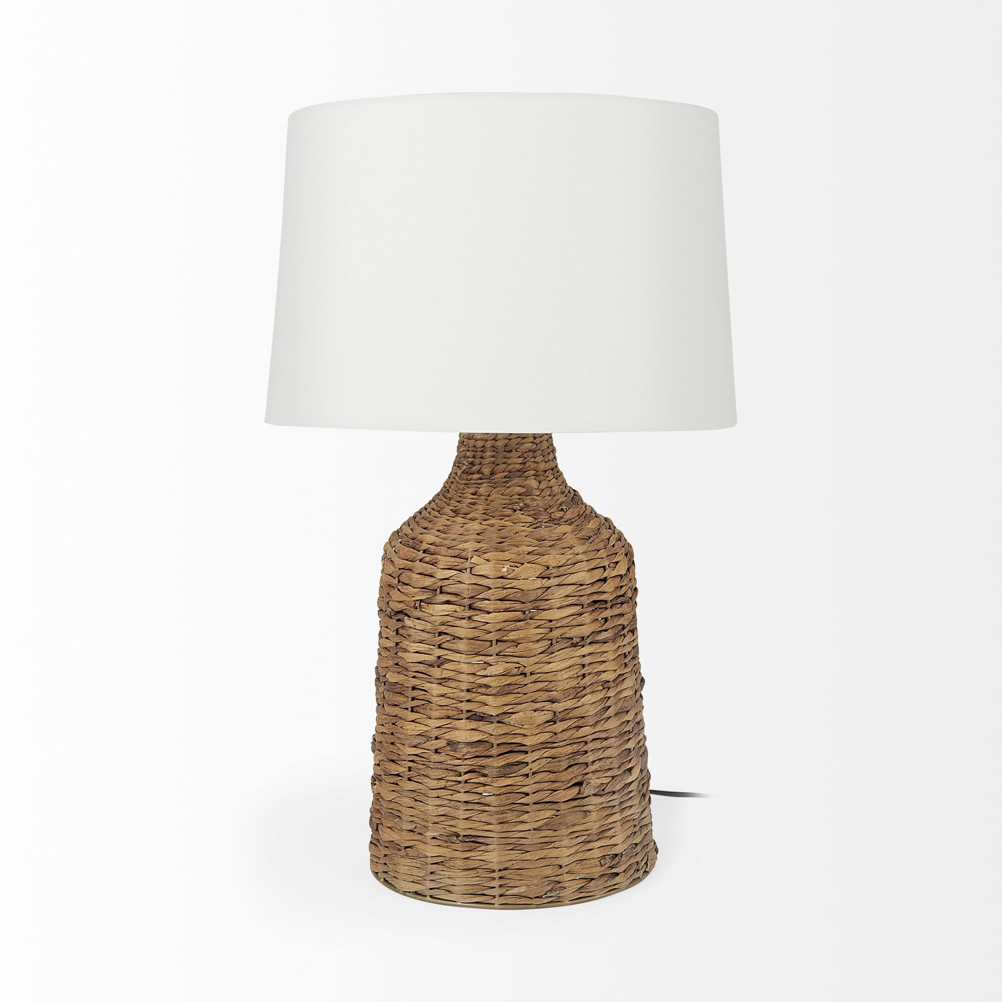 Mercana - Campanile Brown Wicker Table Lamp