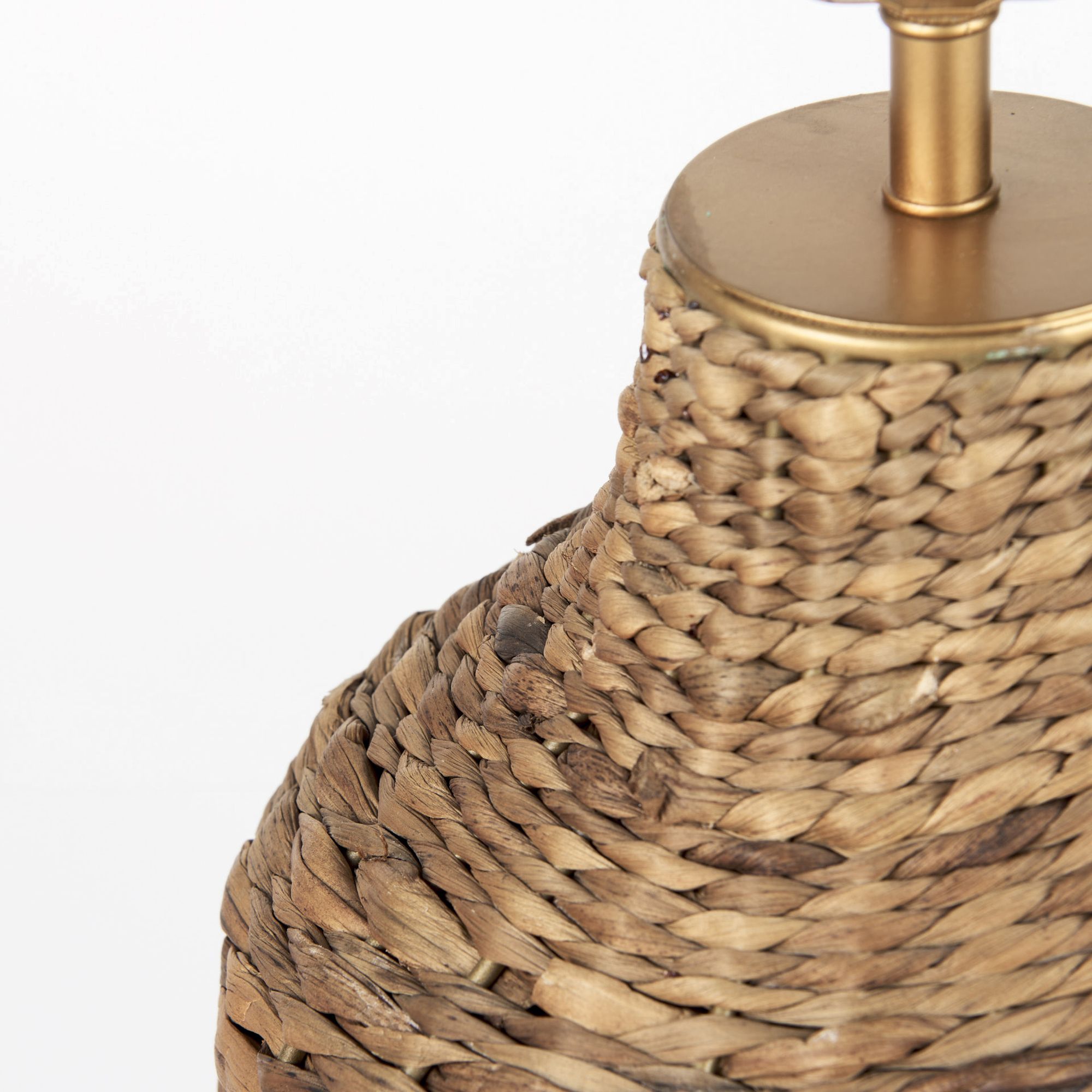 Mercana - Campanile Brown Wicker Table Lamp