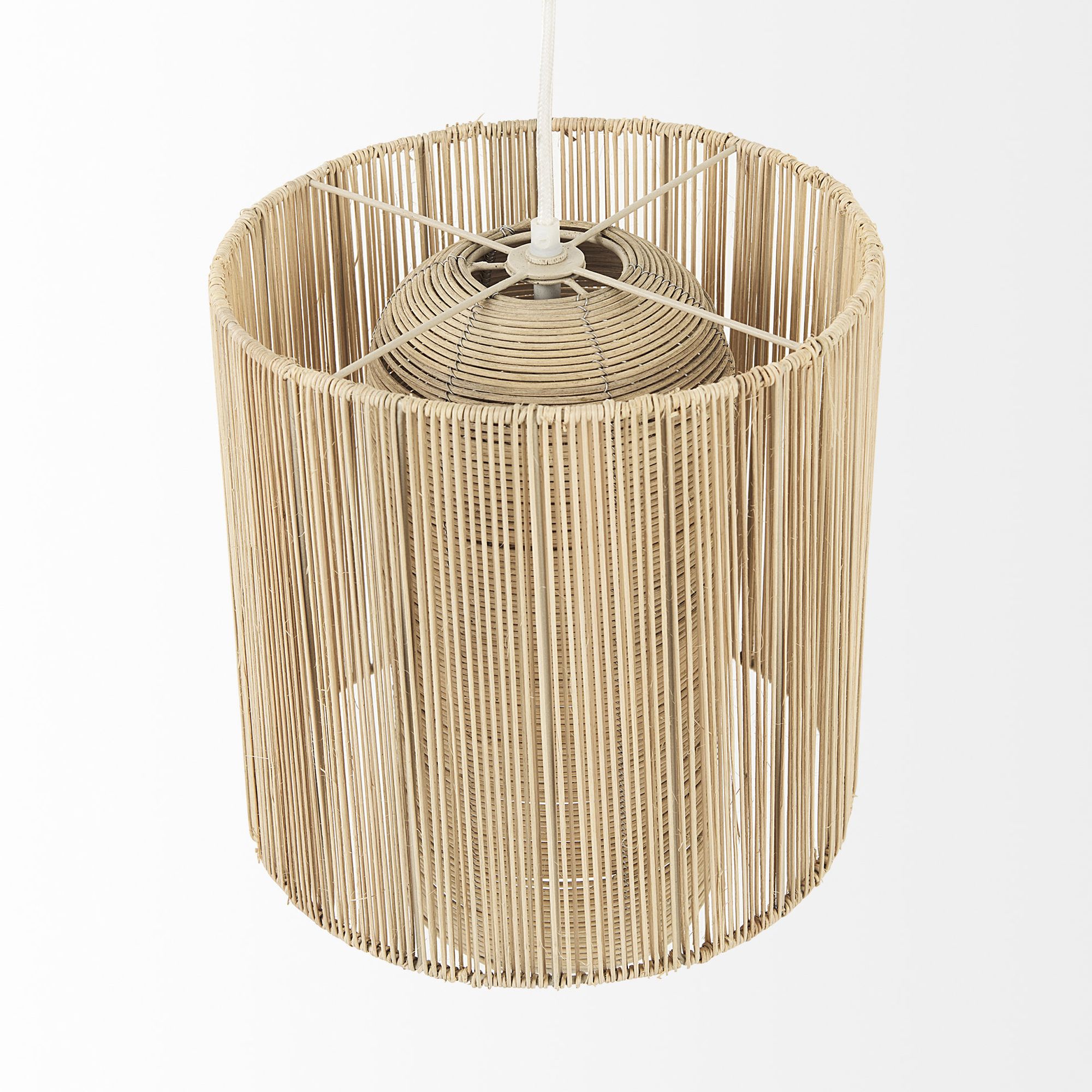 Mercana - Aviario Natural Cane Cylindrical Pendant Light