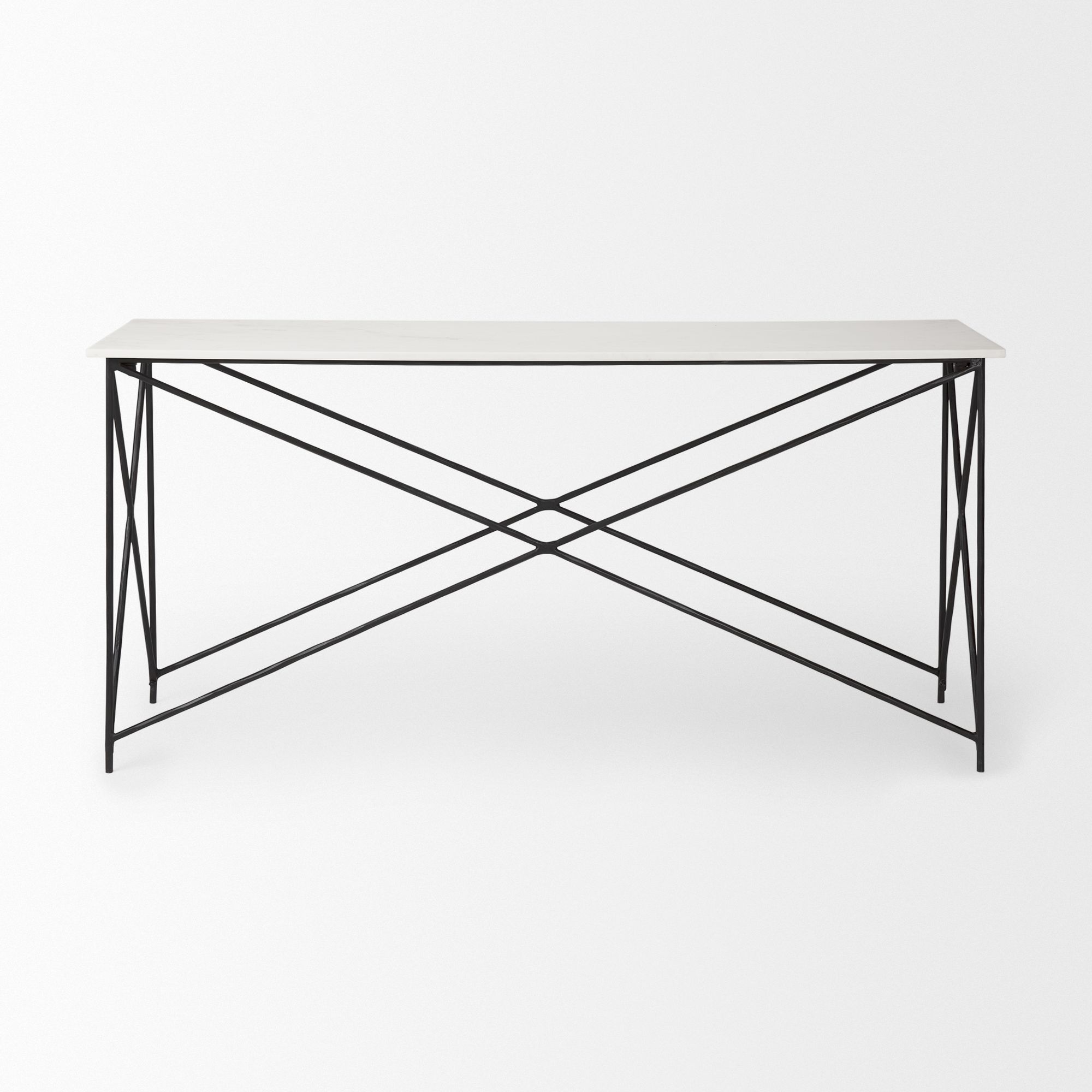 Mercana - Lorlei Console Table with Black Iron Base