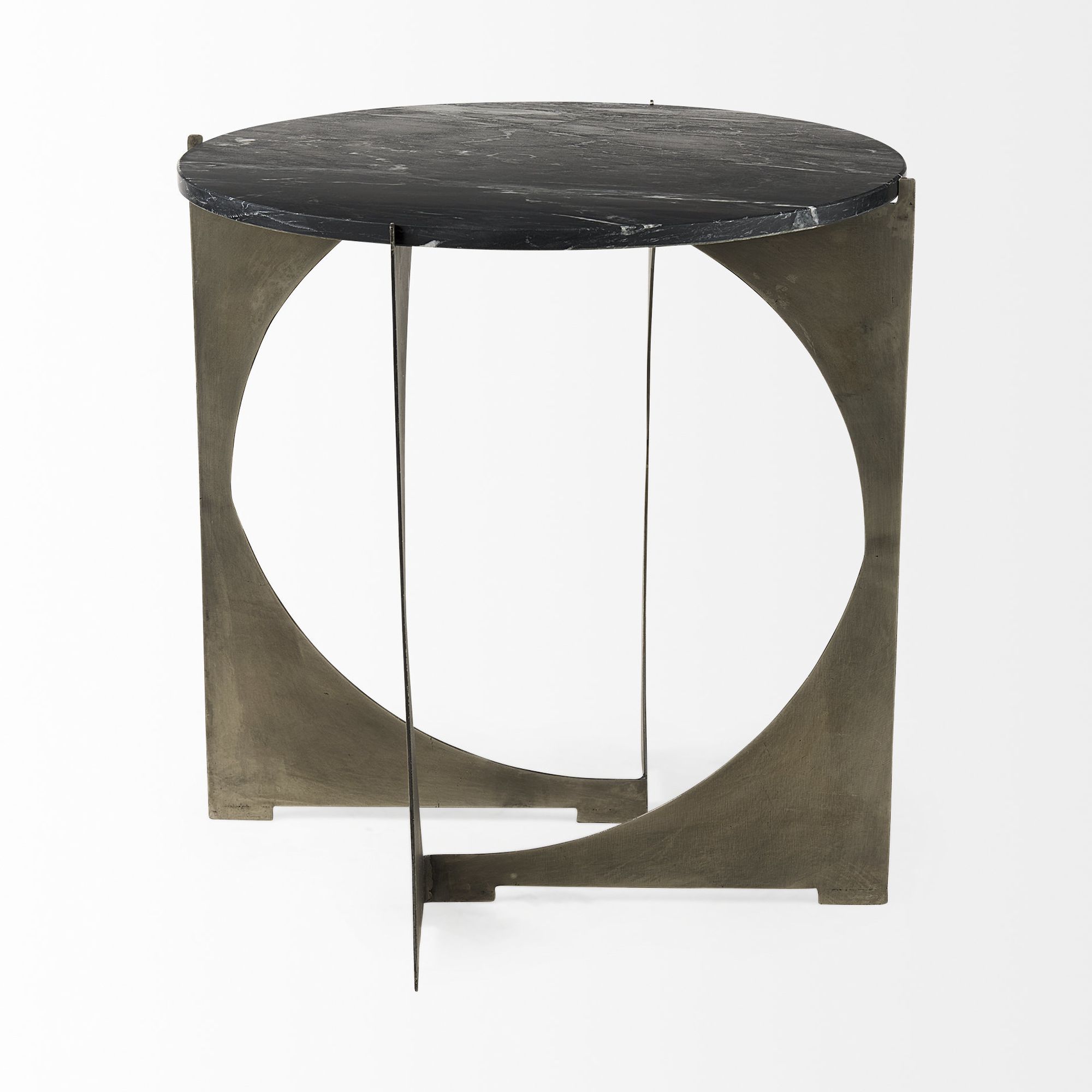 Mercana Reinhold Round End Table - Black