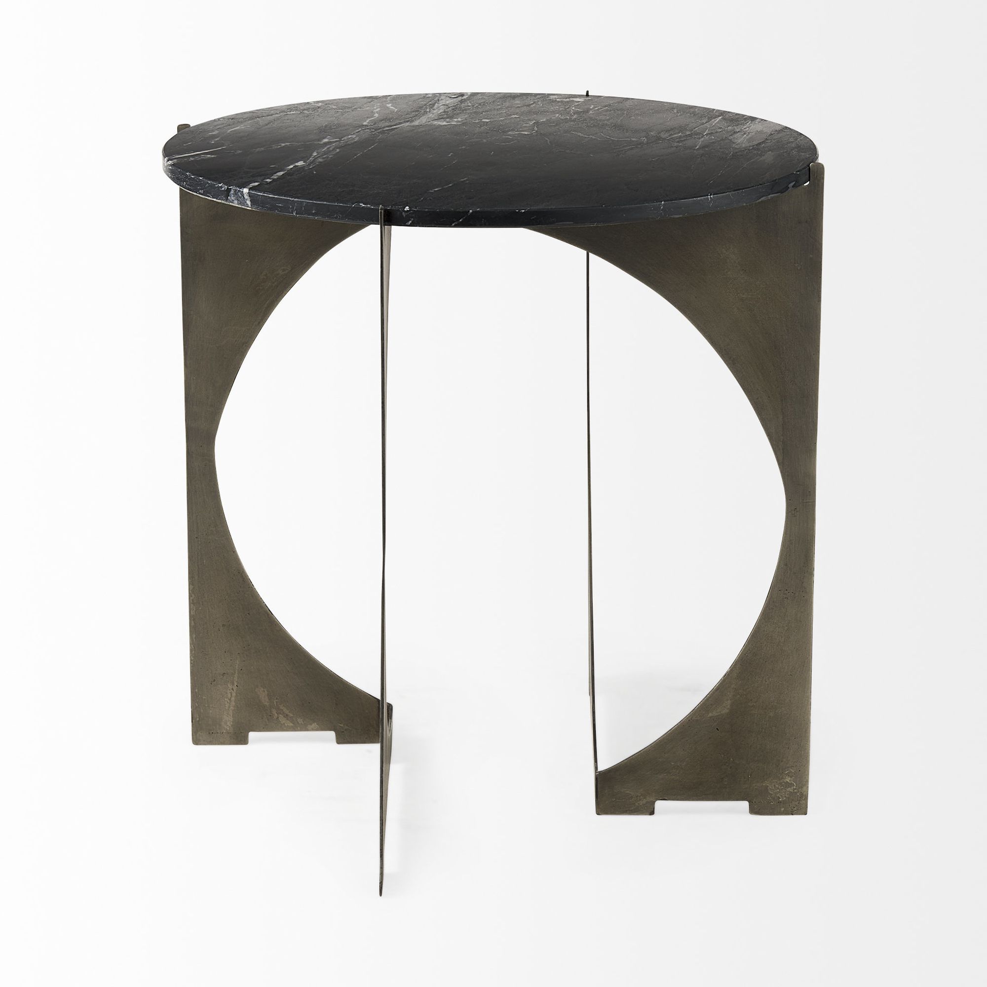 Mercana Reinhold Round End Table - Black