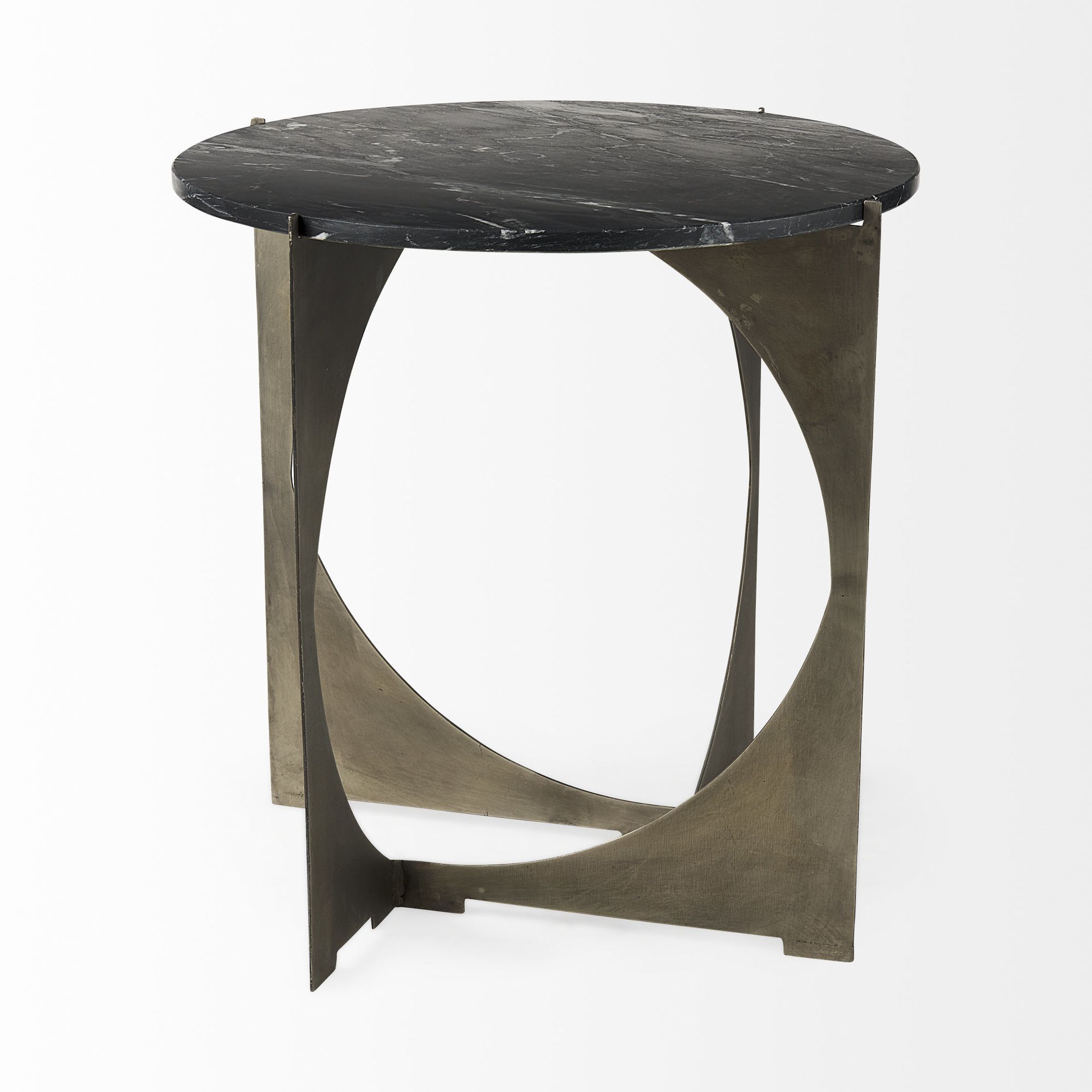 Mercana Reinhold Round End Table - Black