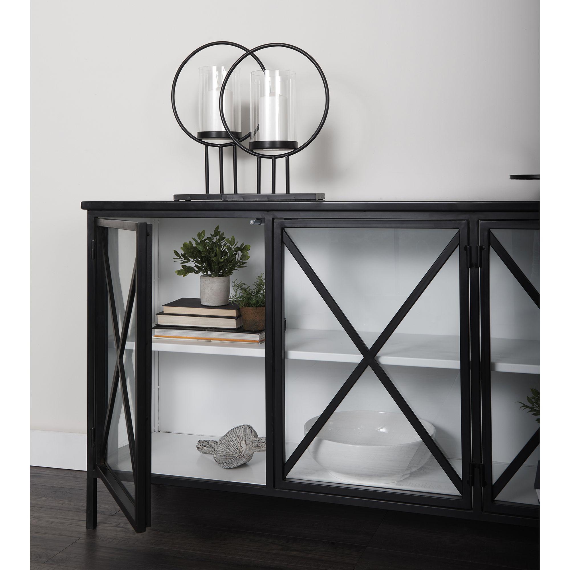 Mercana Aurelia Sideboard - Black/White, Metal